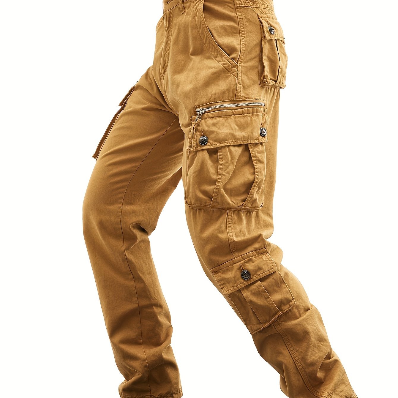 Men’s 8-Pocket Plus Size Cotton Tactical Cargo Pants – Outdoor Street Style Overalls - Premium trousers from Lizard Vigilante - Just $53.99! Shop now at Lizard Vigilante