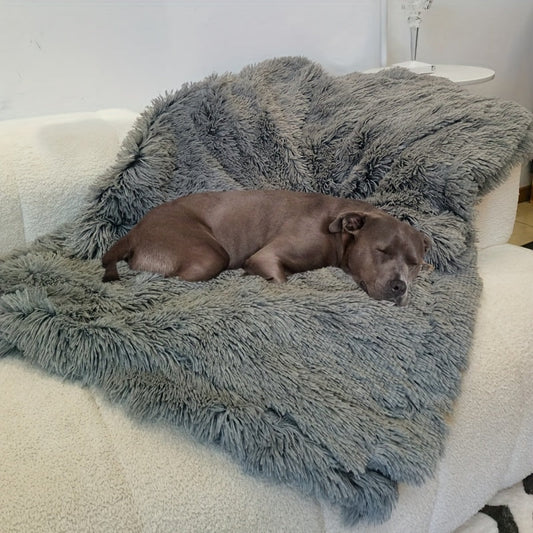 1pc Oversized Waterproof Dog Blanket for Pets Up to 85 LBS, Multi-Colored Washable Blanket with Fluffy Plush and Velvet Sides, Perfect for Sleeping, Bedding, Sofas, and Travel – Suitable for Small, Medium, and Large Dogs