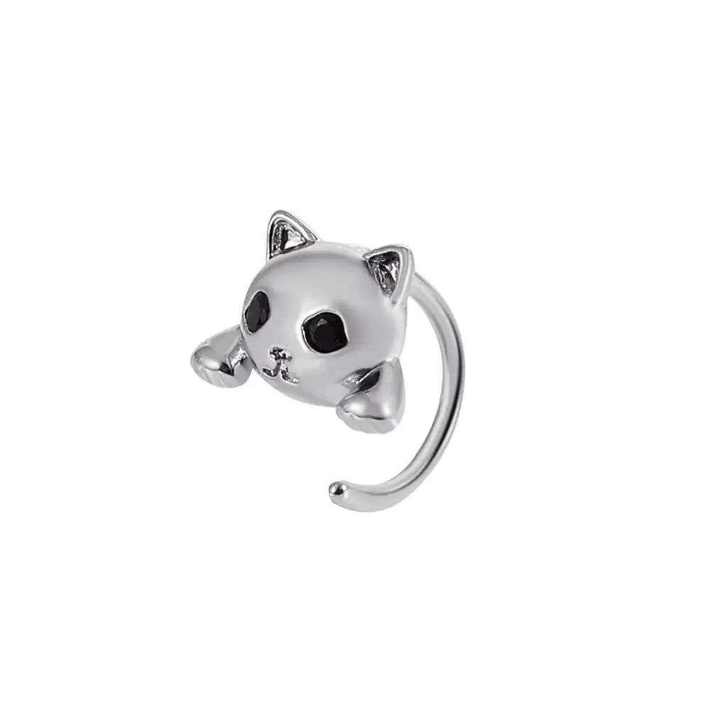 European And American Cute Cat Retro Fashion Minority Design Simple Cute Animal Earrings For Women