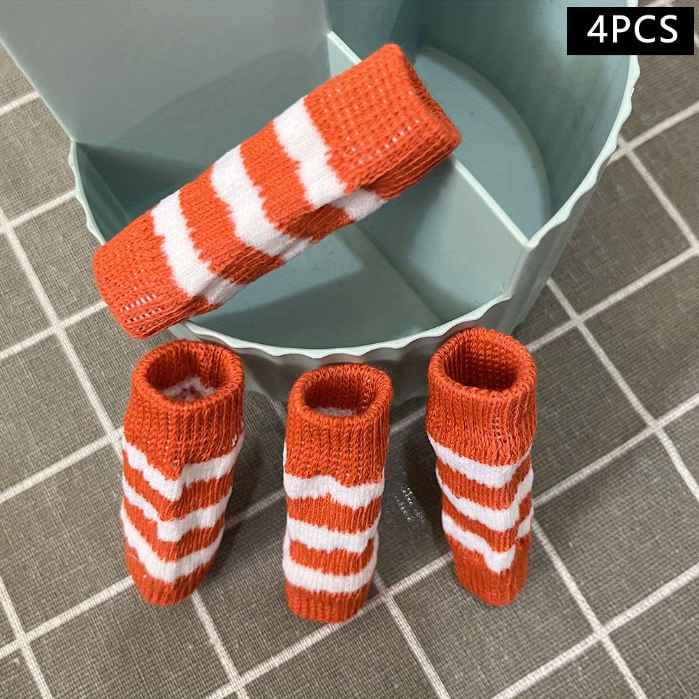 [2 Sets Elbow Support Guards] Pet Dog Elbow Guards, a Set of 2 Front Leg And 2 Hind Leg Protectors, Elbow Support Wraps, Leg Support Wraps, Breathable Elastic Knitted Protective Socks for Pets, 4pcs Pet Leg Socks.