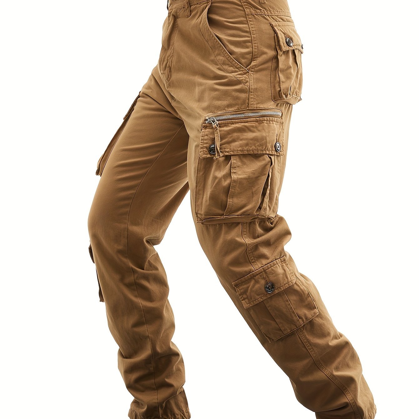 Men’s 8-Pocket Plus Size Cotton Tactical Cargo Pants – Outdoor Street Style Overalls - Premium trousers from Lizard Vigilante - Just $53.99! Shop now at Lizard Vigilante