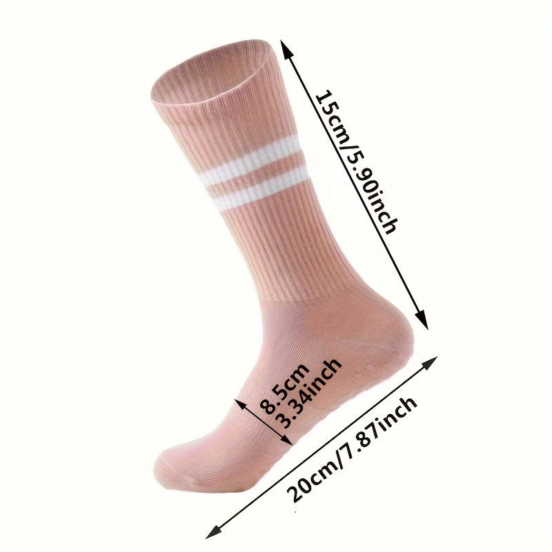 3pcs Women's Non-Slip Yoga & Pilates Socks with Grips - Breathable, Comfort Fit for Barre & Ballet, Yoga Socks, Pilates Socks - For Women - Suitable for Yoga, Pilates, Barre & Ballet - Perfect Gift for Fitness Enthusiasts