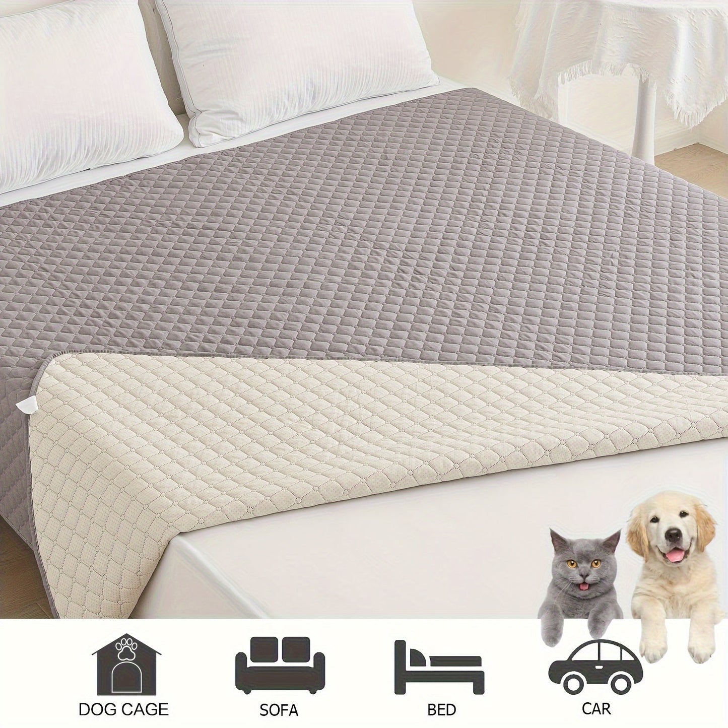 Waterproof non-slip pet mattress, pet blanket, pet furniture mattress, pet sofa waterproof cushion