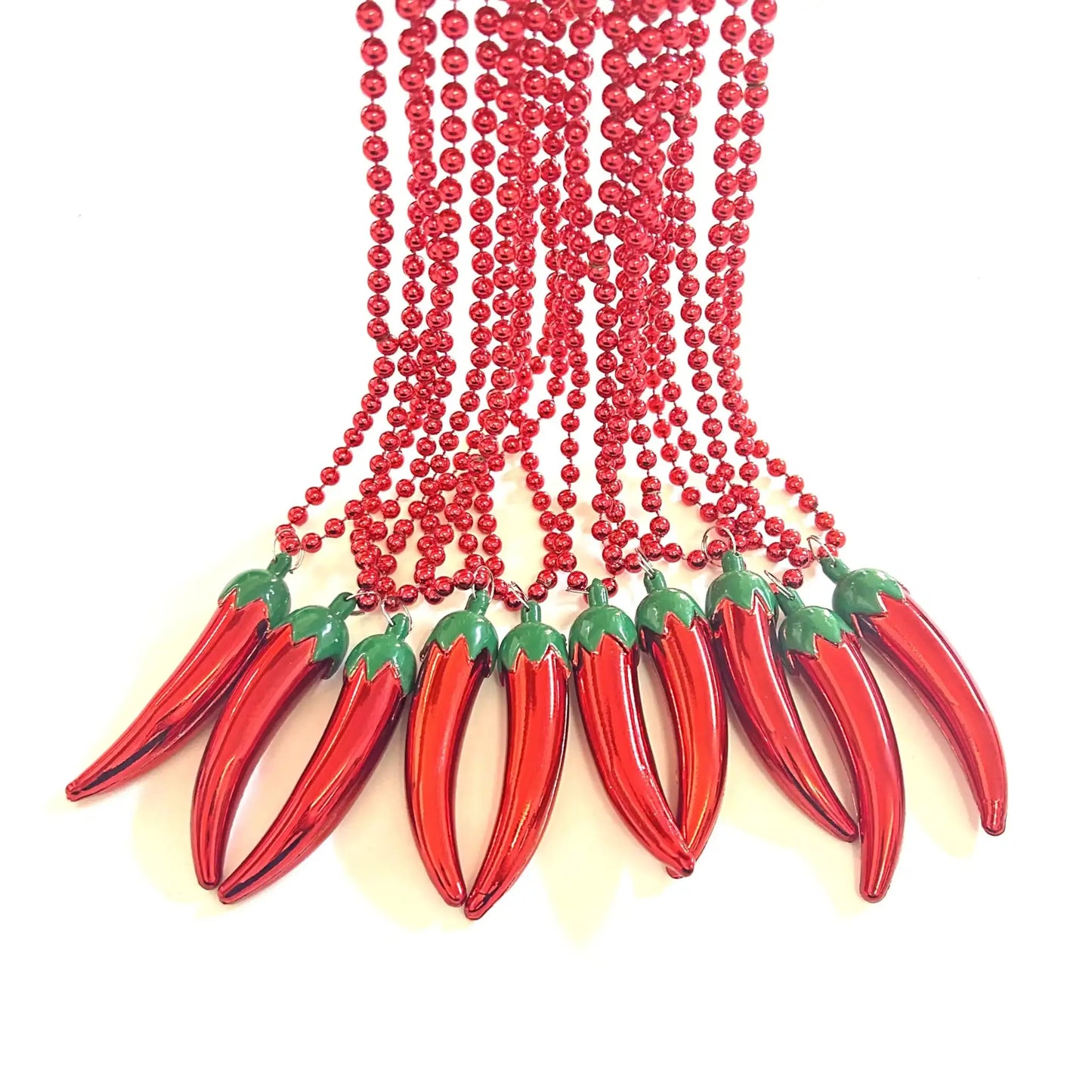 GZYSSL 28 Pcs Chili Pepper Bead Necklaces Mexico Fiesta Red Pepper Party Gift Beads Necklaces Chili Themed Party Decorations Mardi Gras Beads Party Supplies…
