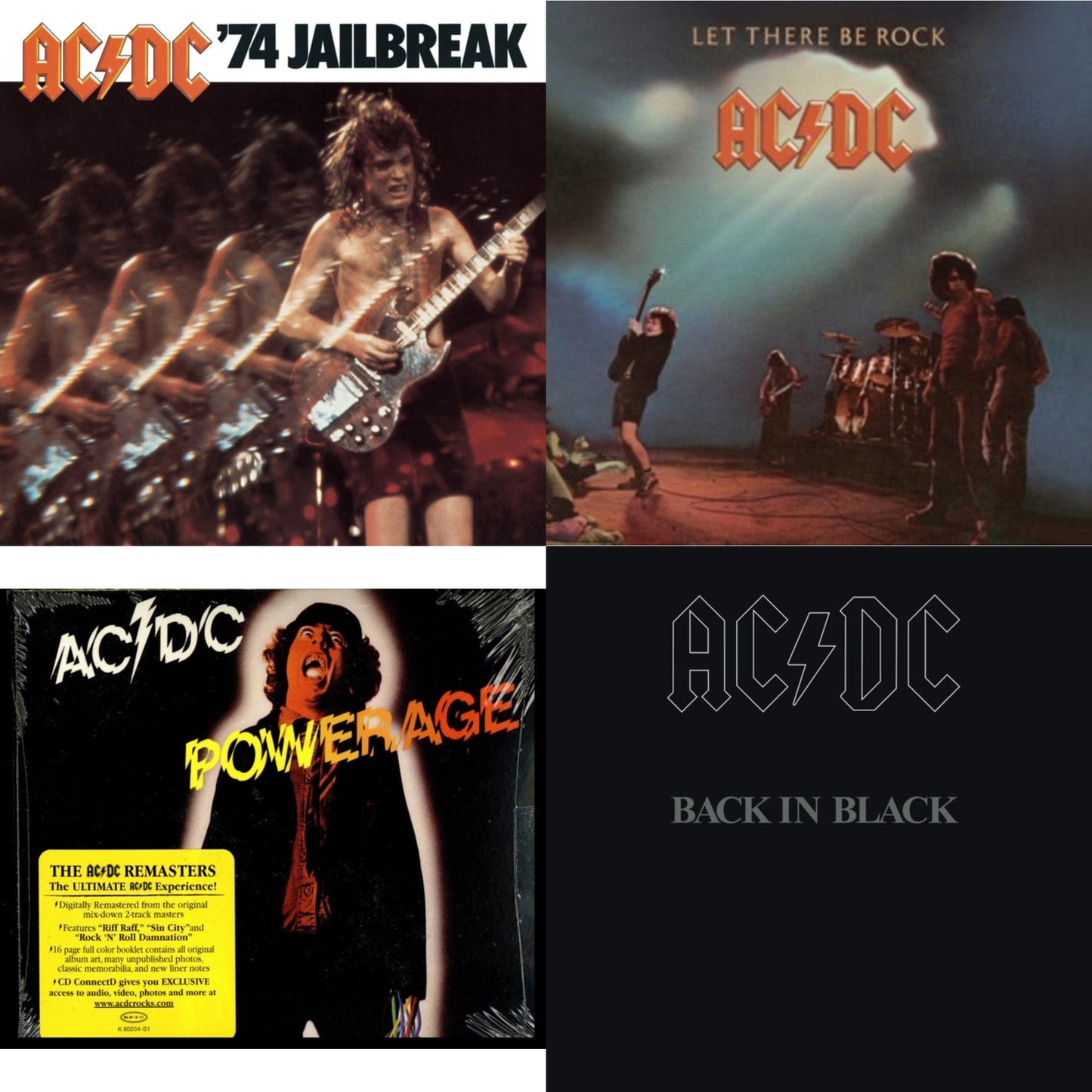 74 Jailbreak & Let There Be Rock & Powerage & Back In Black
