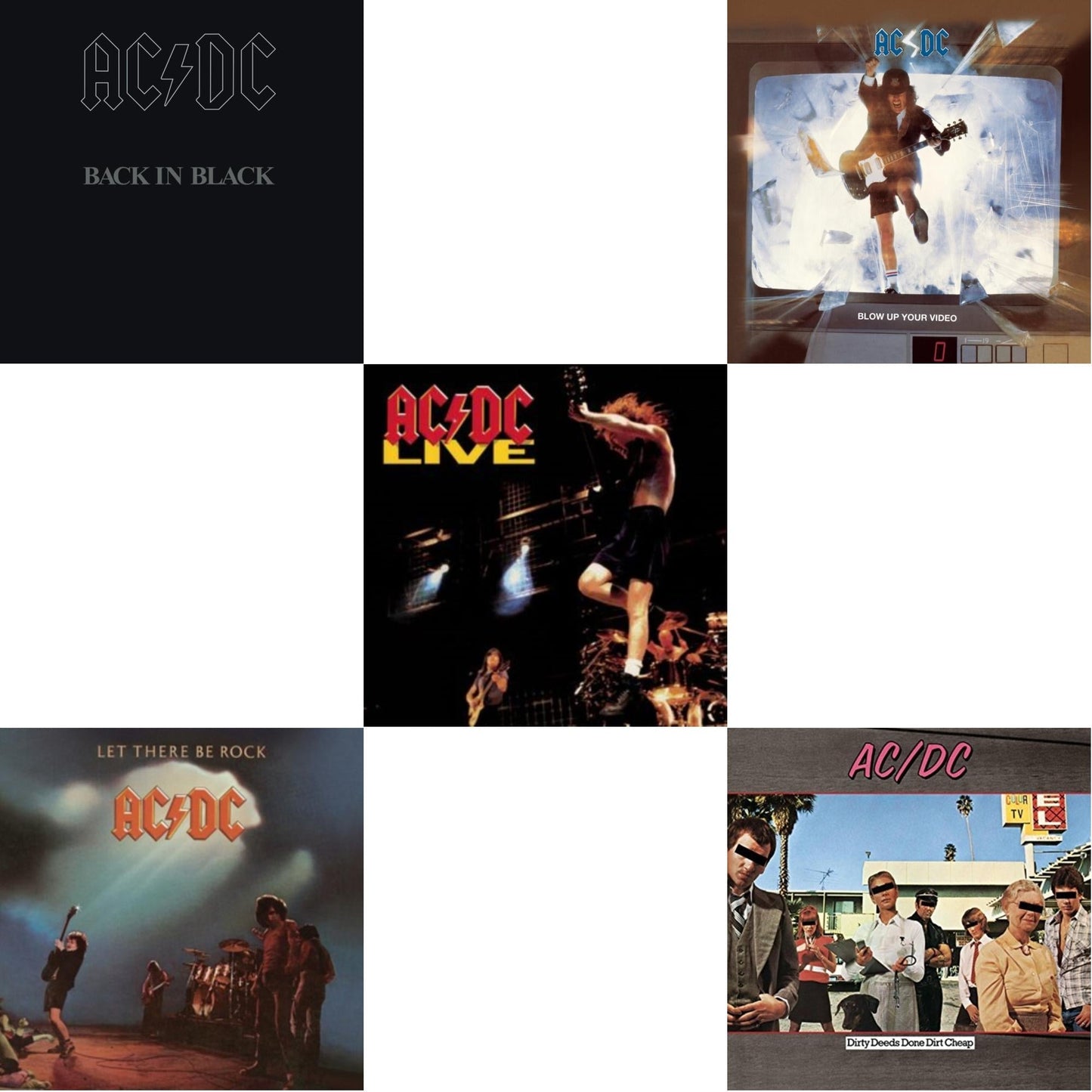 Dirty Deeds Done Dirt Cheap & Let There Be Rock & Back In Black & Live & Blow Up Your Video