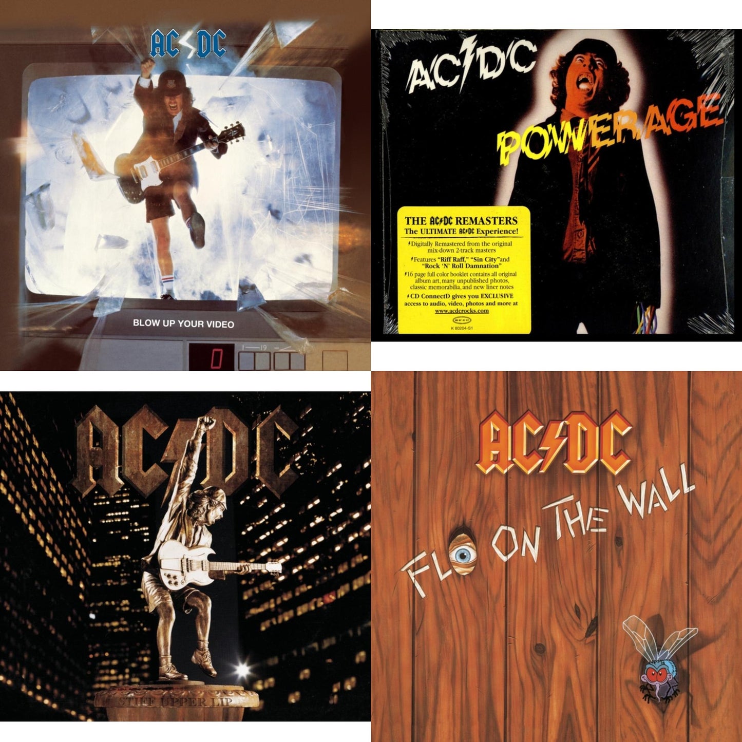 Powerage & Stiff Upper Lip & Blow Up Your Video & Fly On The Wall