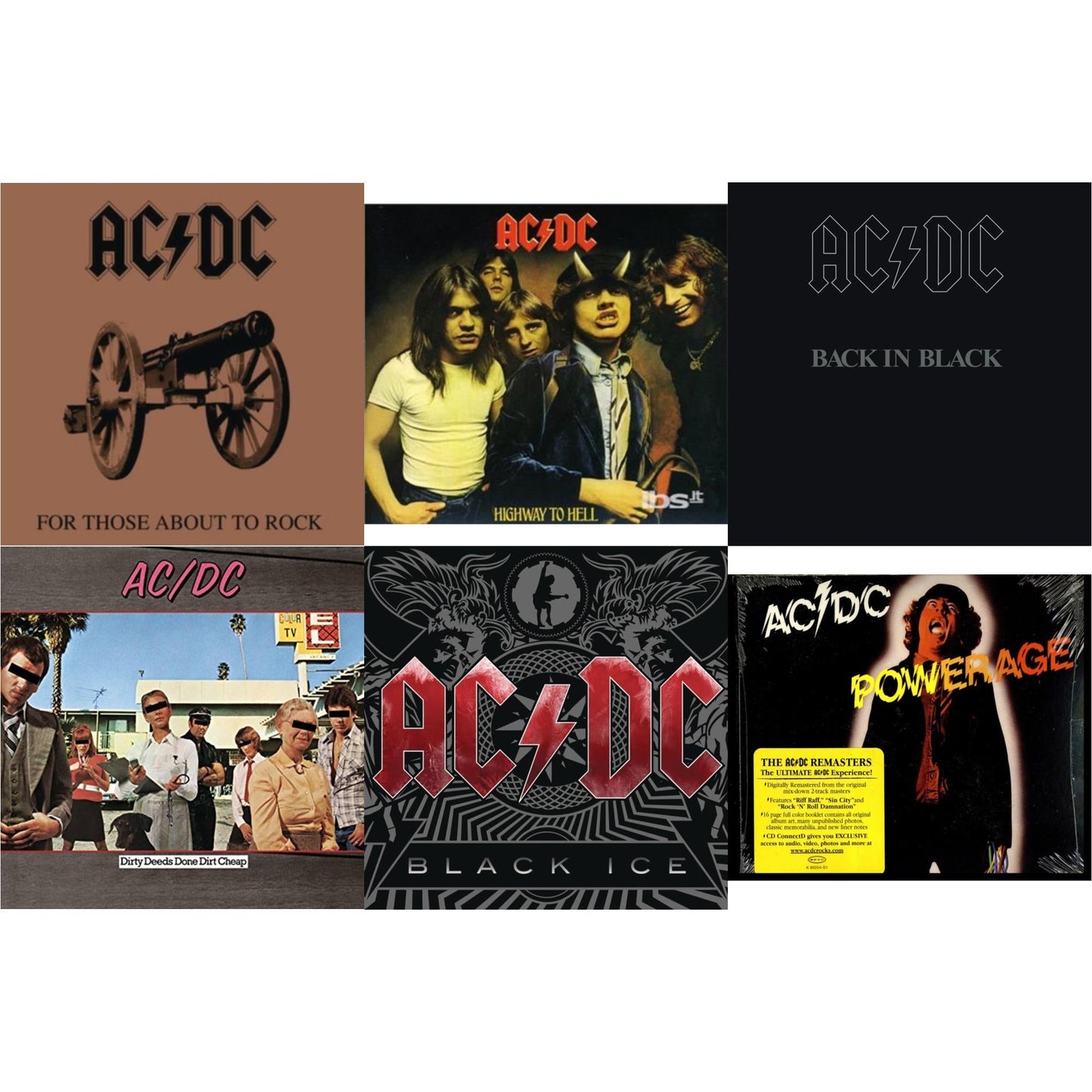 Dirty Deeds Done Dirt Cheap & Powerage & Highway To Hell & Back In Black & For Those About To Rock & Black Ice