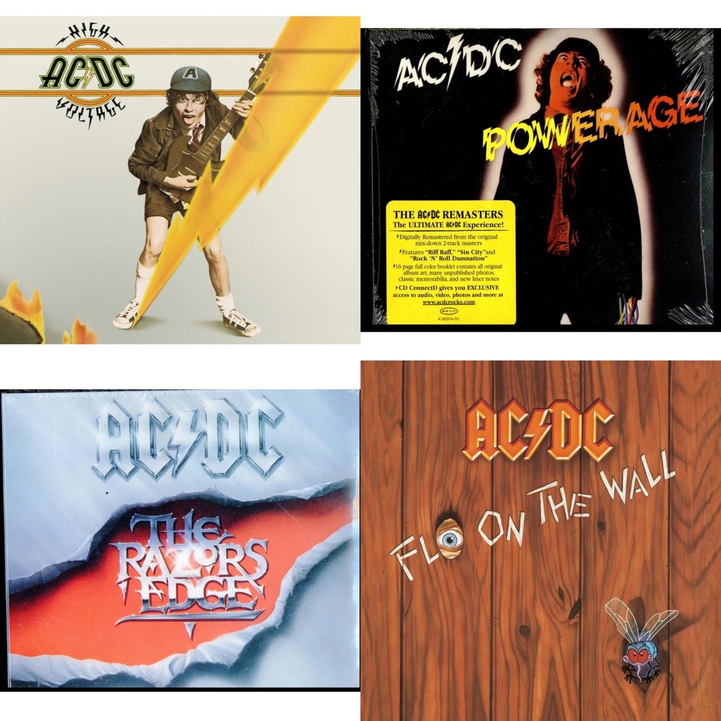 High Voltage & Powerage & Razor's Edge & Fly On The Wall
