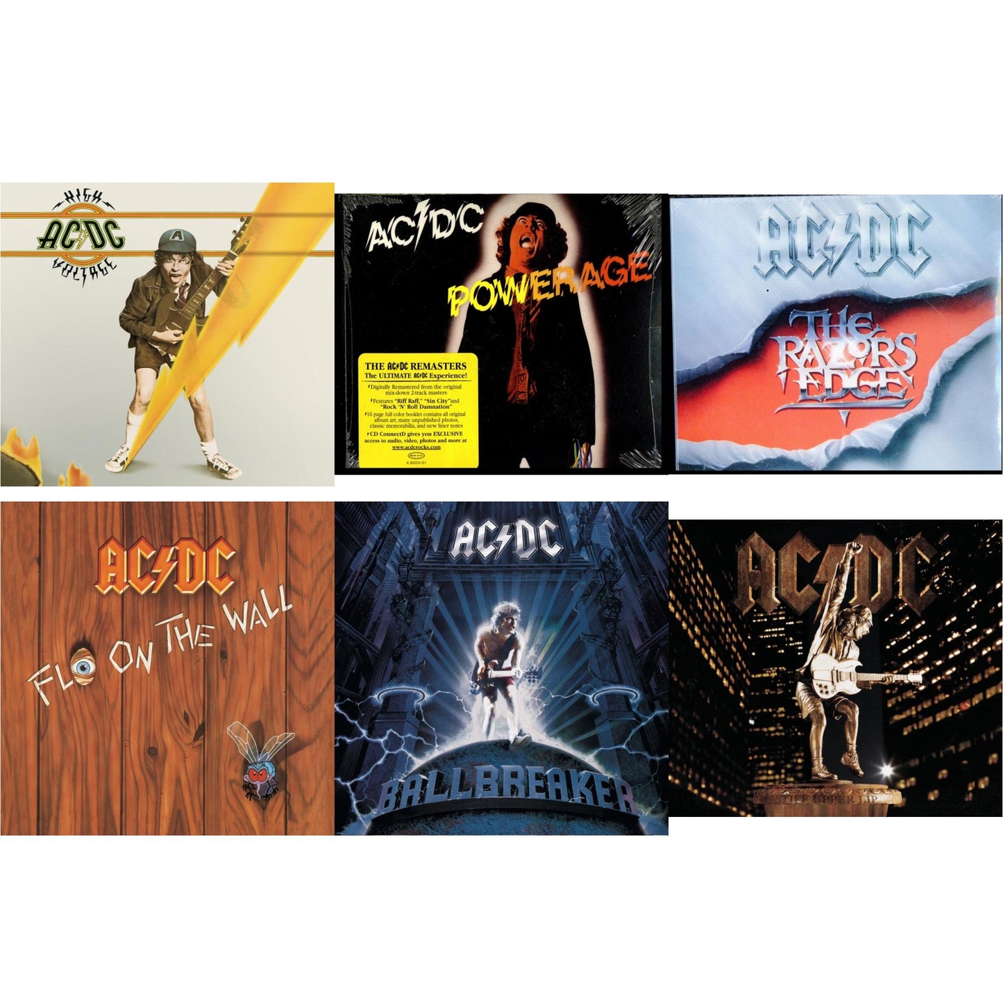 High Voltage & Powerage & Razor's Edge & Ballbreaker & Stiff Upper Lip & Fly On The Wall