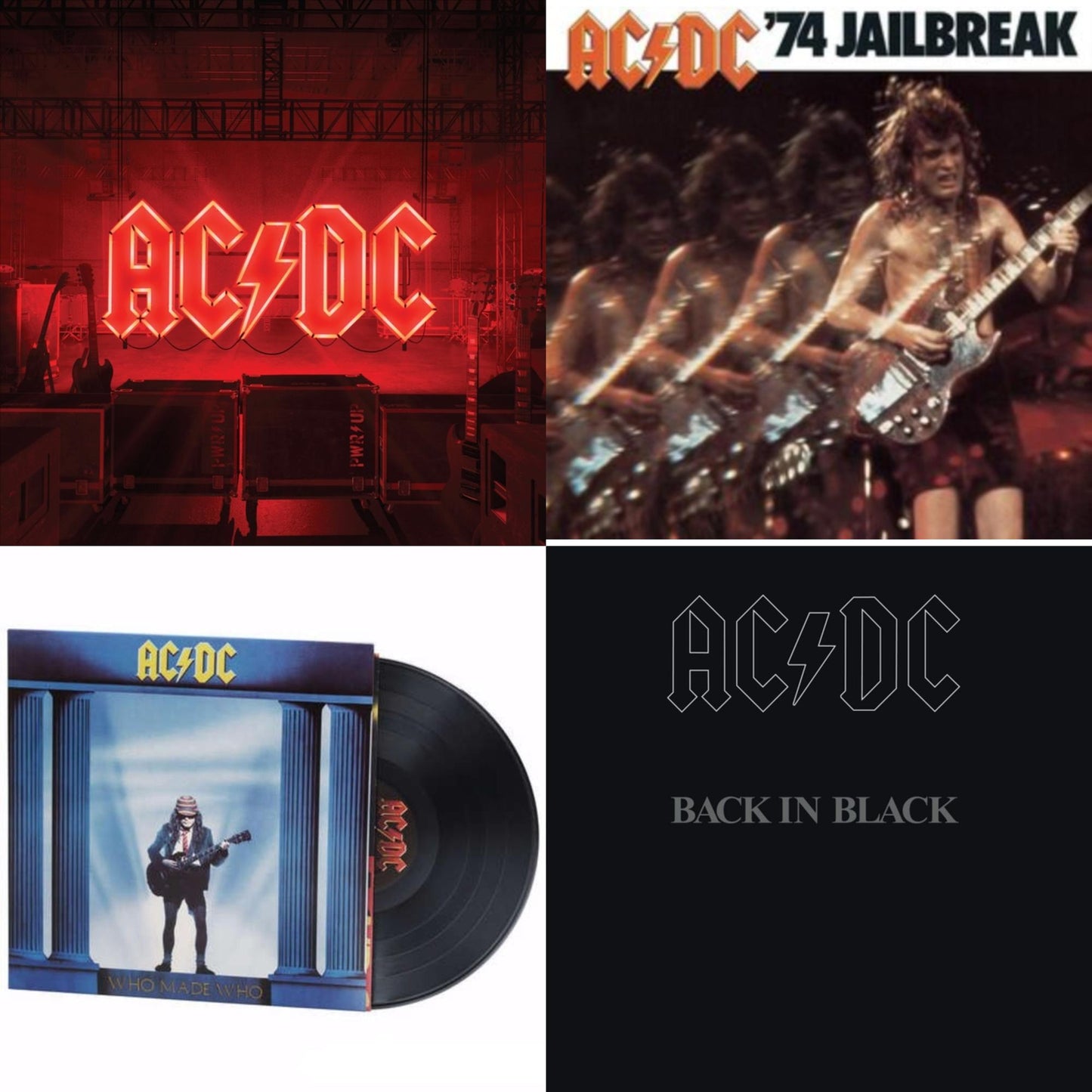 Power Up (180G/Gatefold Jacket/Inner Sleeve) & 74 Jailbreak (180G) & Back In Black (180G) & Who Made Who (180G)