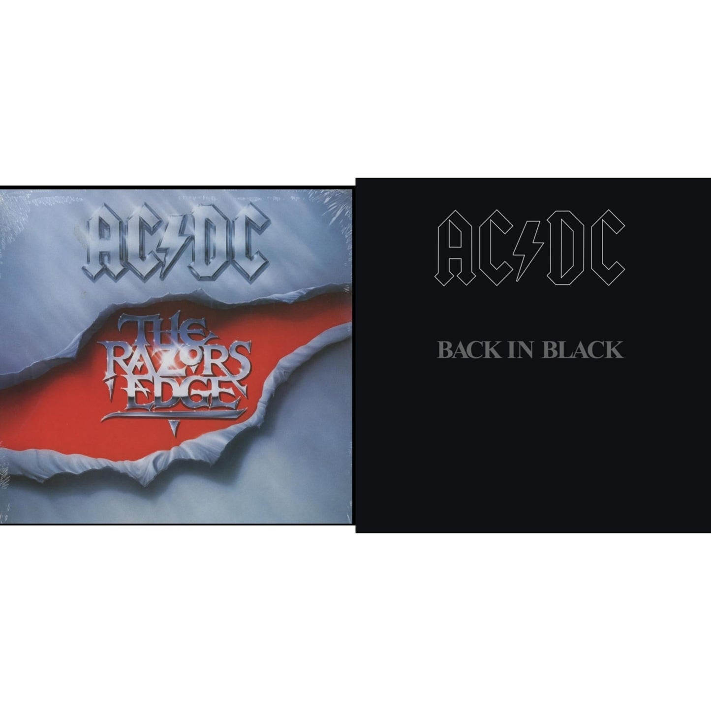 Ac/Dc - Back In Black (180G) & Razor’S Edge (180G) - LP Vinyl Bundle