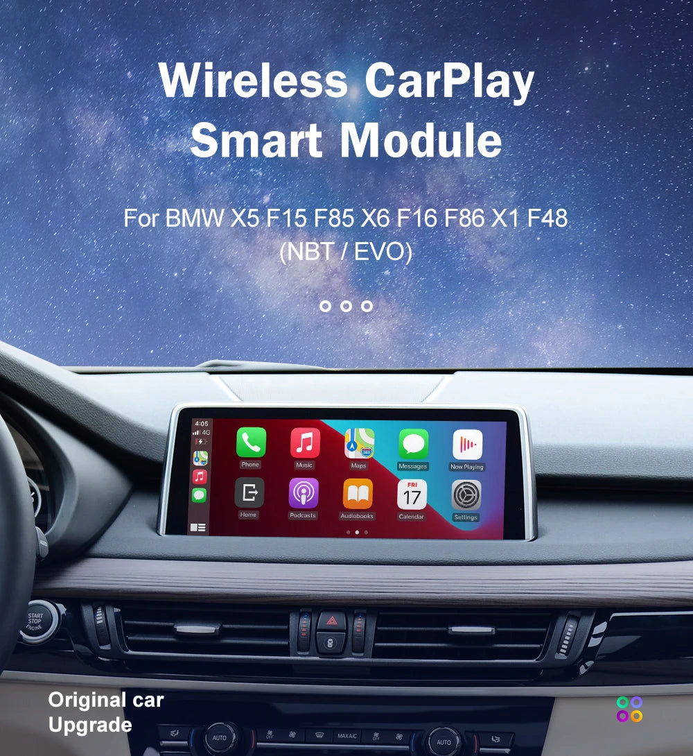 Wireless CarPlay for BMW X5 F15 F85 X6 F16 F86 2014-2020 X1 F48 2016-2020 NBT EVO Android Auto Mirror Link AirPlay USB - Premium  from Lizard Vigilante - Just $443.99! Shop now at Lizard Vigilante