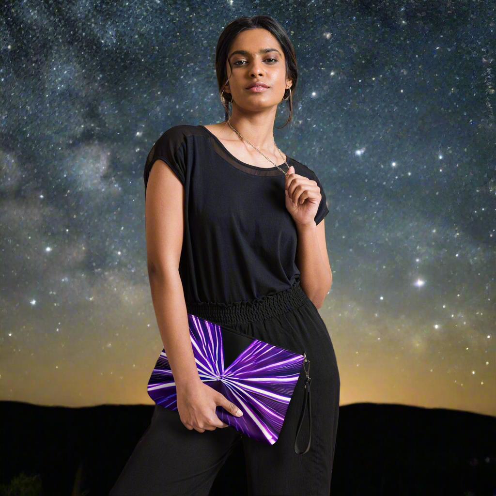 Purple Charged Crossbody Bag | Neon Purse Clutch - Premium  from Lizard Vigilante - Just $39.69! Shop now at Lizard Vigilante