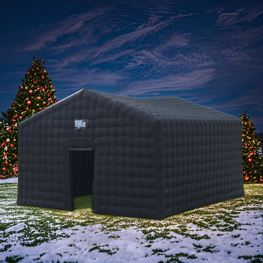 Event Horizon Inflatable Nightclub™ – 20FT Black LED Disco Cube Tent with Custom Logo Area – Portable Party Pavilion for Weddings, Festivals, and More - Premium bounce house from Lizard Vigilante - Just $1281.08! Shop now at Lizard Vigilante