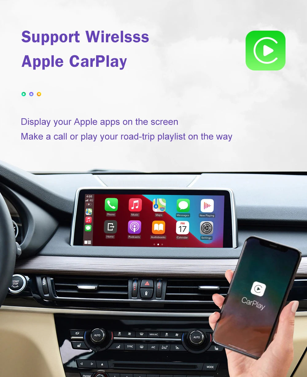 Wireless CarPlay for BMW X5 F15 F85 X6 F16 F86 2014-2020 X1 F48 2016-2020 NBT EVO Android Auto Mirror Link AirPlay USB - Premium  from Lizard Vigilante - Just $443.99! Shop now at Lizard Vigilante