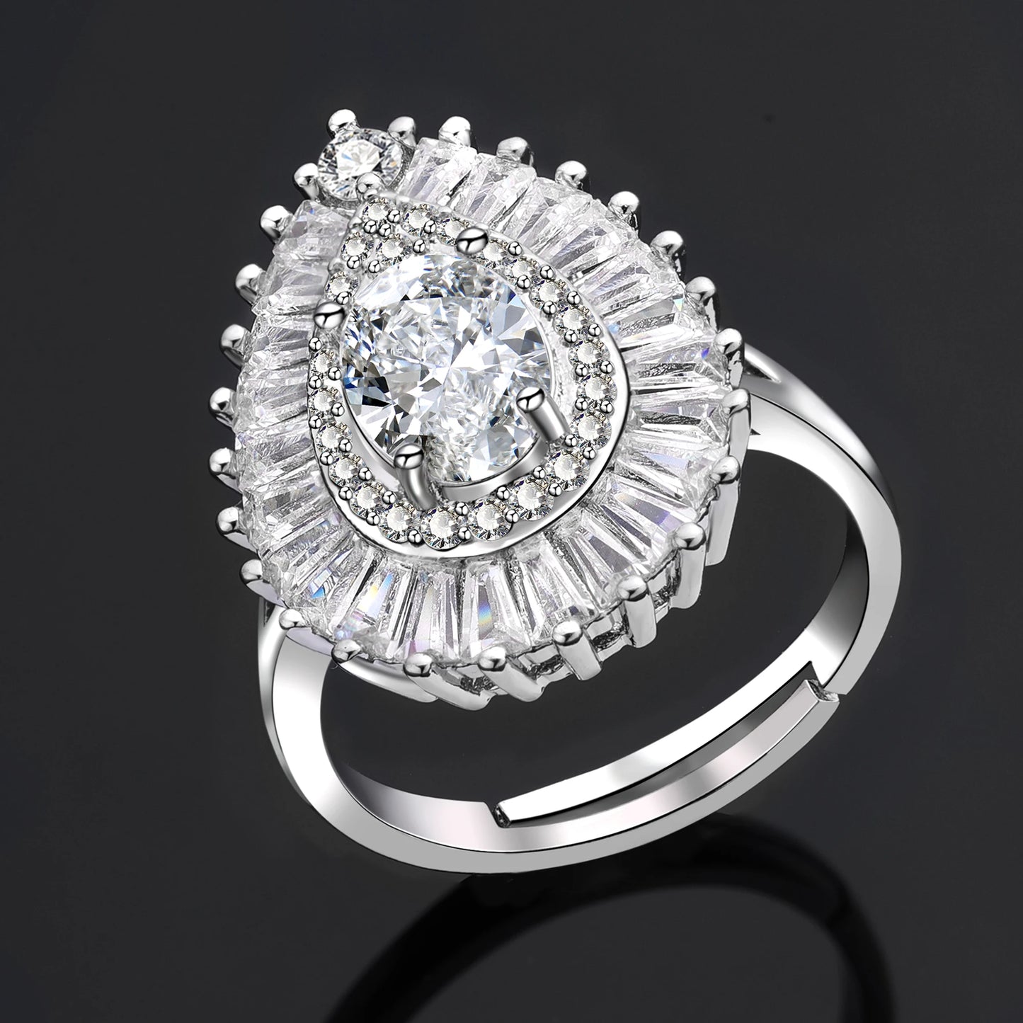 Luxury Wedding Indian Bridal Jewelry Sets Women Snowflakes Cubic Zirconia 4 pcs Necklace Earrings for Women - Premium  from Lizard Vigilante - Just $70.99! Shop now at Lizard Vigilante