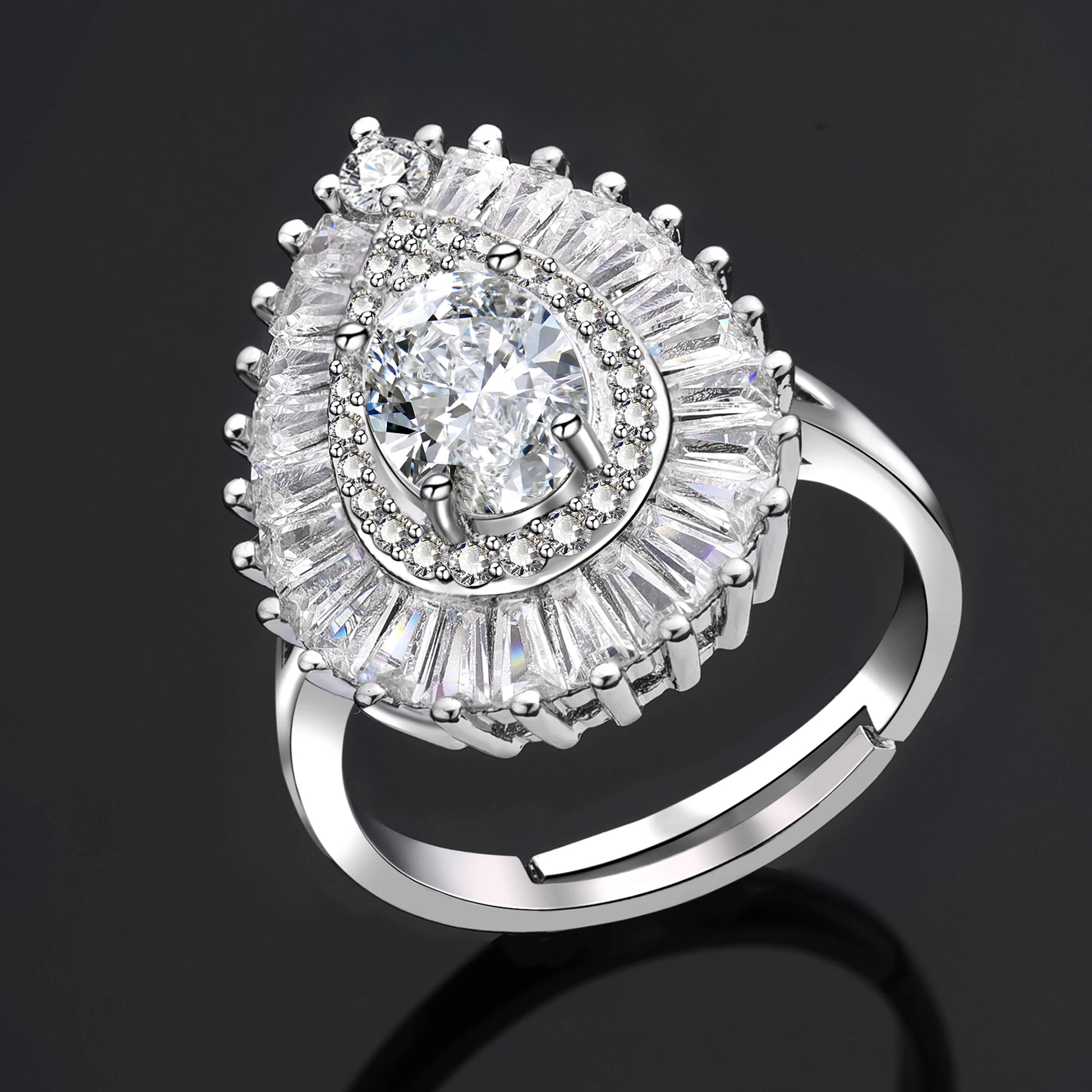 Luxury Wedding Indian Bridal Jewelry Sets Women Snowflakes Cubic Zirconia 4 pcs Necklace Earrings for Women - Premium  from Lizard Vigilante - Just $70.99! Shop now at Lizard Vigilante