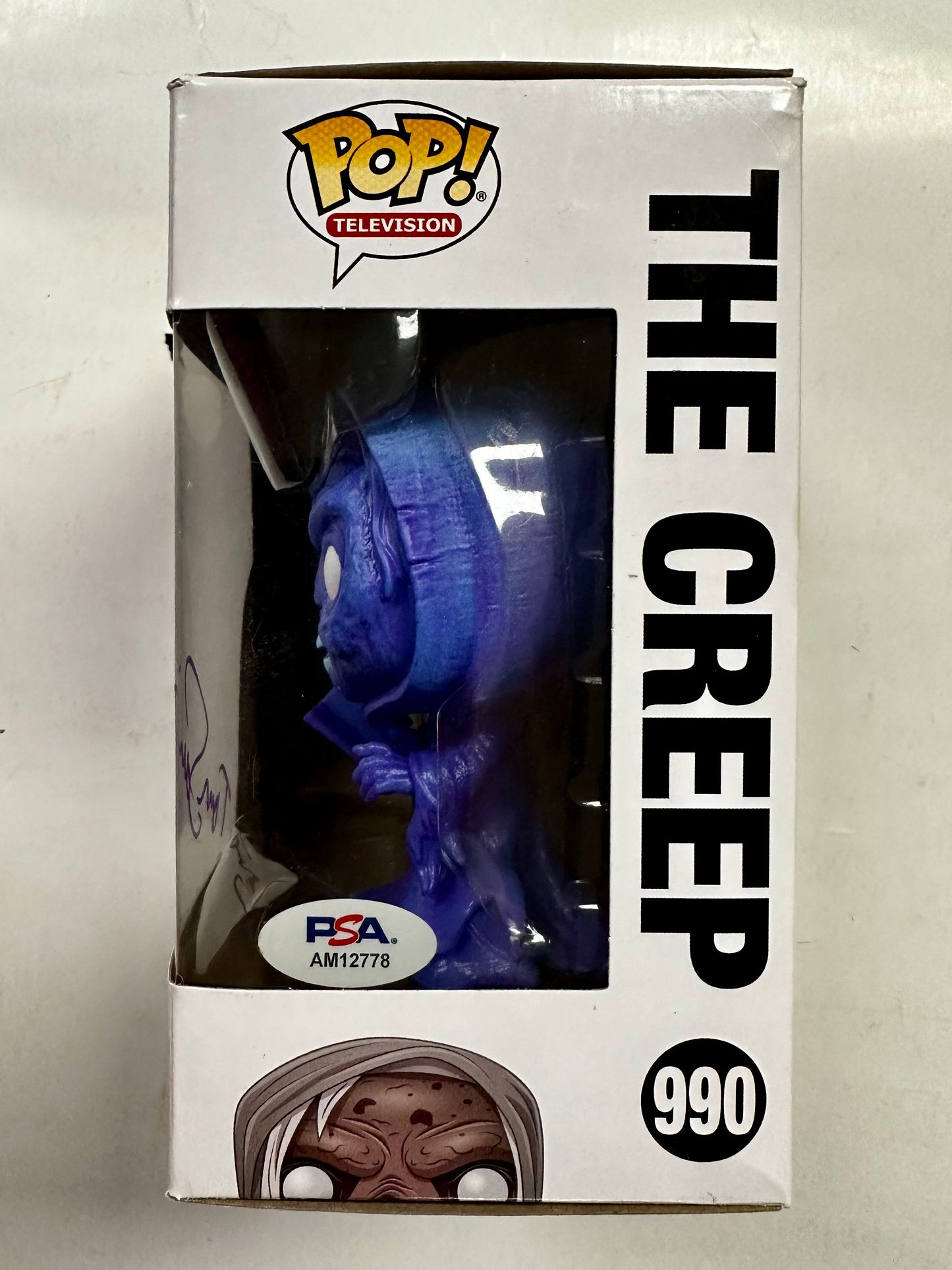Tom Savini Signed The Creep Funko Pop! #990 Creepshow Glow Exclusive With PSA COA