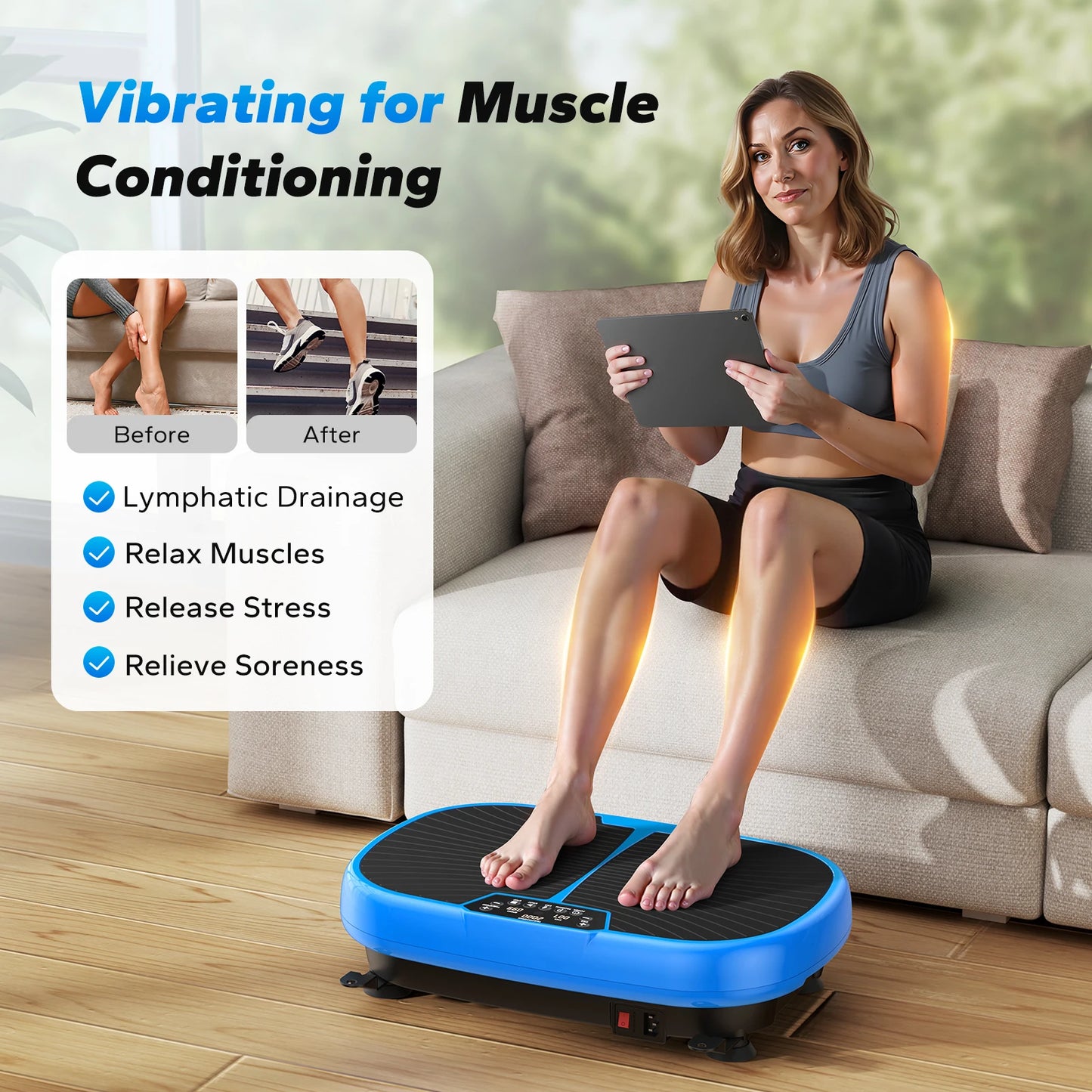 MERACH EMS Vibration Plate Beast — Crush Fat, Pain & Sleep Like a Rockstar with 99 Speeds & Muscle-Blasting EMS Power - Premium vibration exercise machine from dsers - Just $164.99! Shop now at Lizard Vigilante