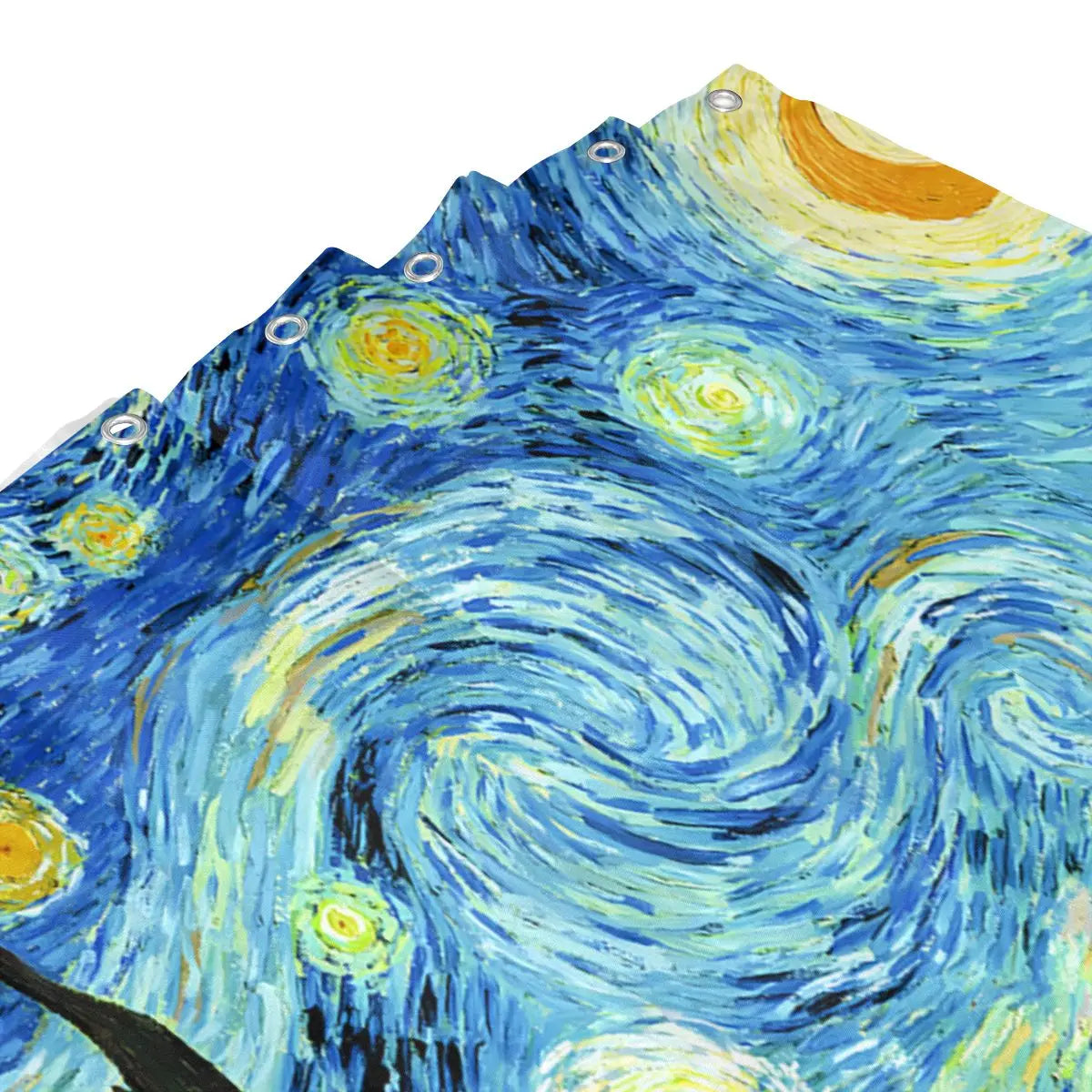 1pc Van Gogh-Inspired Artistic Shower Curtain Liner - Perfect for Bathroom Decoration - Includes 12 Hooks - Premium  from Lizard Vigilante - Just $17.99! Shop now at Lizard Vigilante