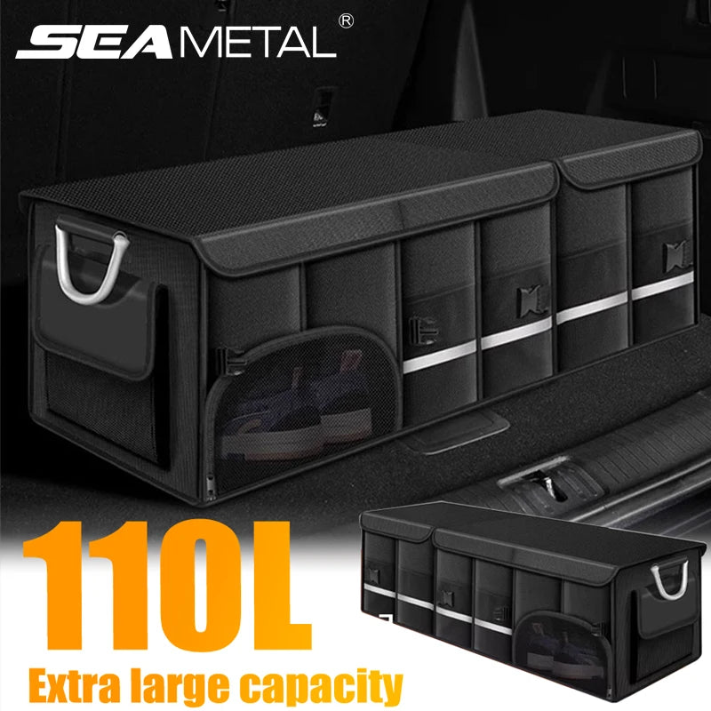 SEAMETAL Large Capacity Car Trunk Organizer 36L/72L/110L Foldable Car Storage Box Waterproof Storage Bag for Fishing Camping - Premium  from Lizard Vigilante - Just $8.99! Shop now at Lizard Vigilante