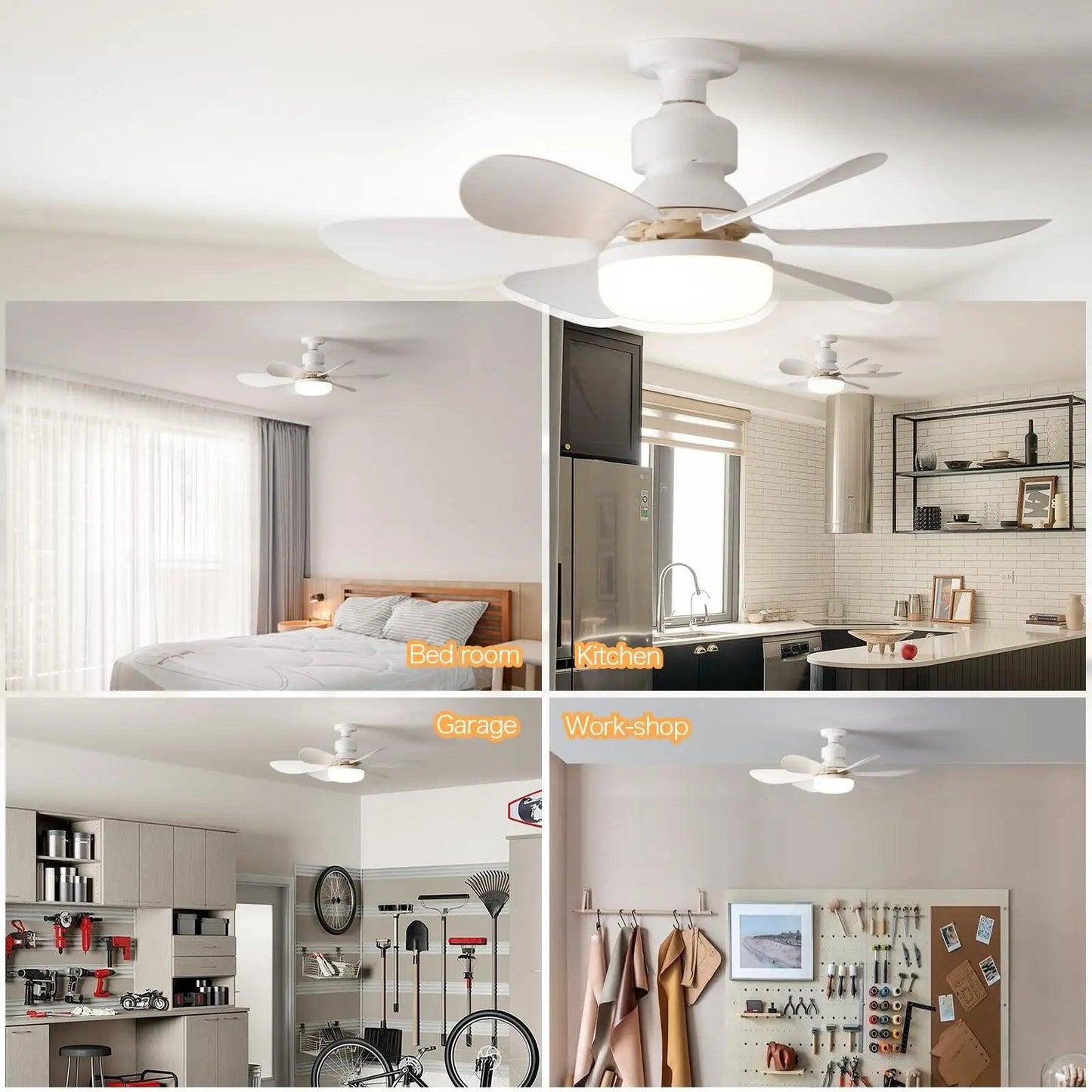 LED 40W Ceiling Fan Light E27 with Remote Control for Dimming, Suitable for Living Room, Study, Household Use, 85-265V - Lizard Vigilante