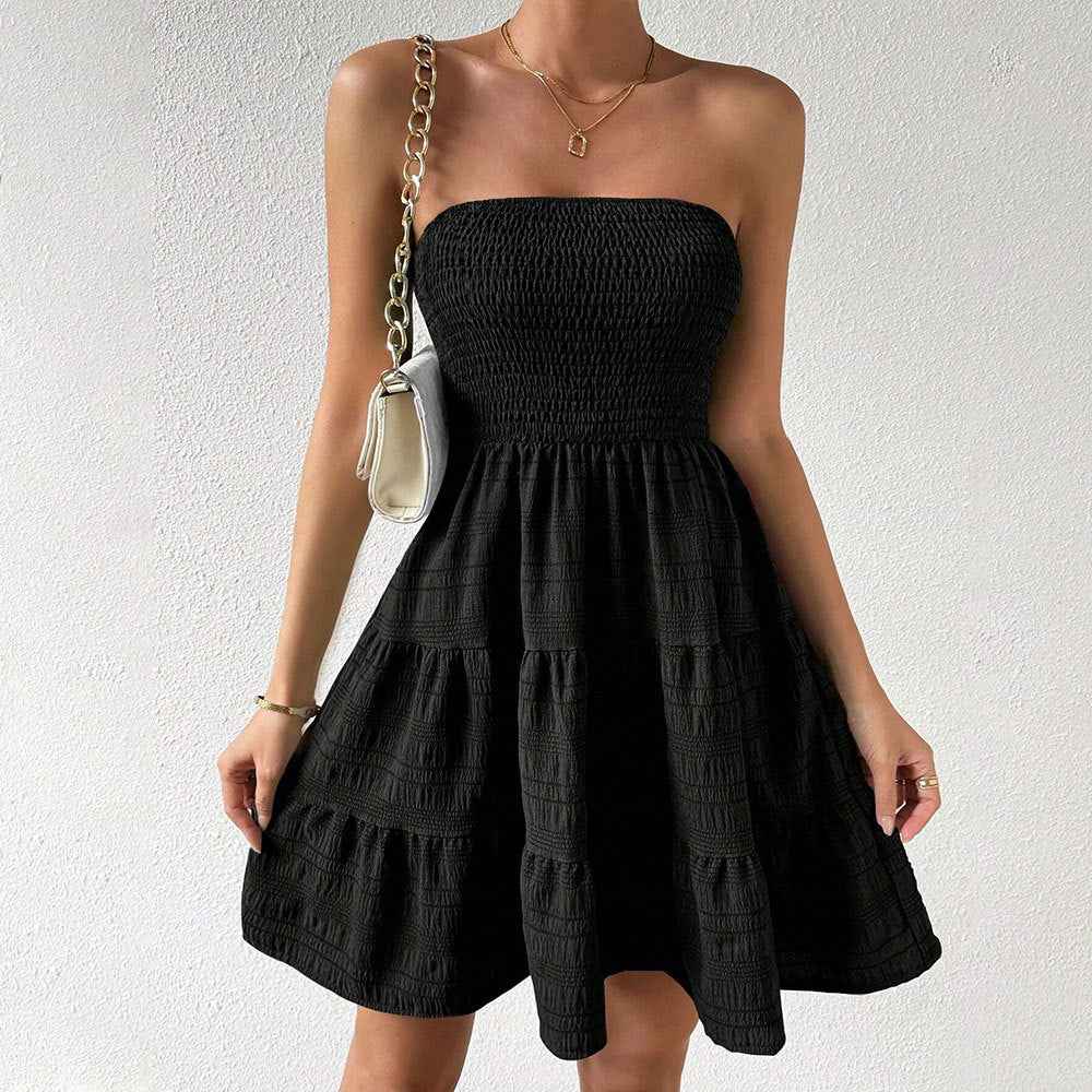 Strapless Flare Formal Dress - European Styles