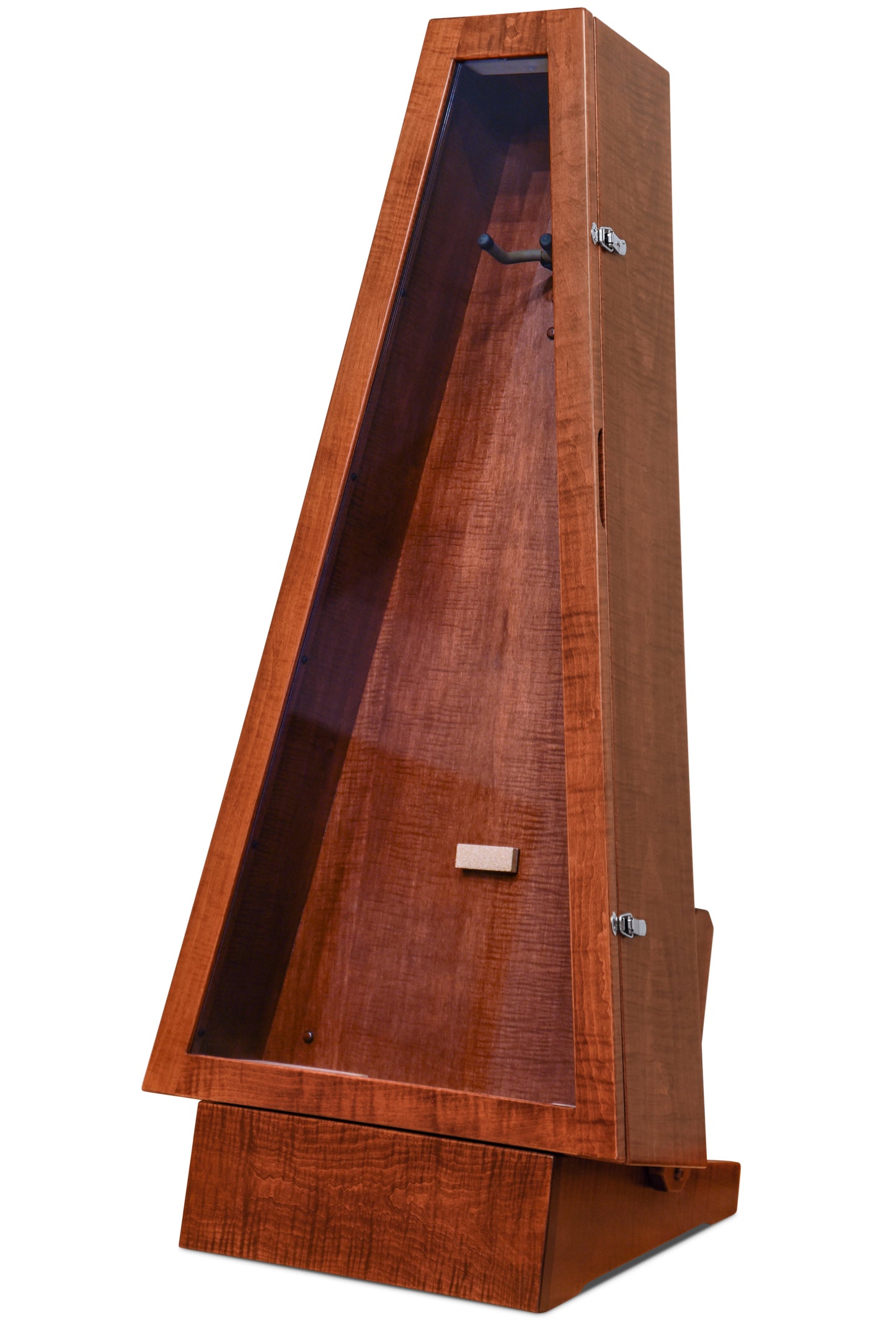 ClimaStand Triangle Humidor with Base - Flame maple with Acres Stain