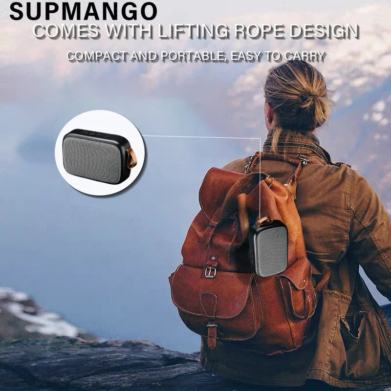 SUPMANGO Portable Outdoor Bluetooth 5.0 Speaker – Mini Wireless Loudspeaker with 3D Stereo HiFi Surround Sound for Travel & Adventure - Premium speaker from Lizard Vigilante - Just $28.88! Shop now at Lizard Vigilante