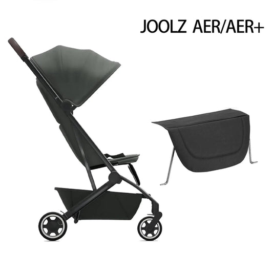 The stroller's leg rest provides additional leg support and can be easily adjusted and folded away for Joolz AER+/AER strollers