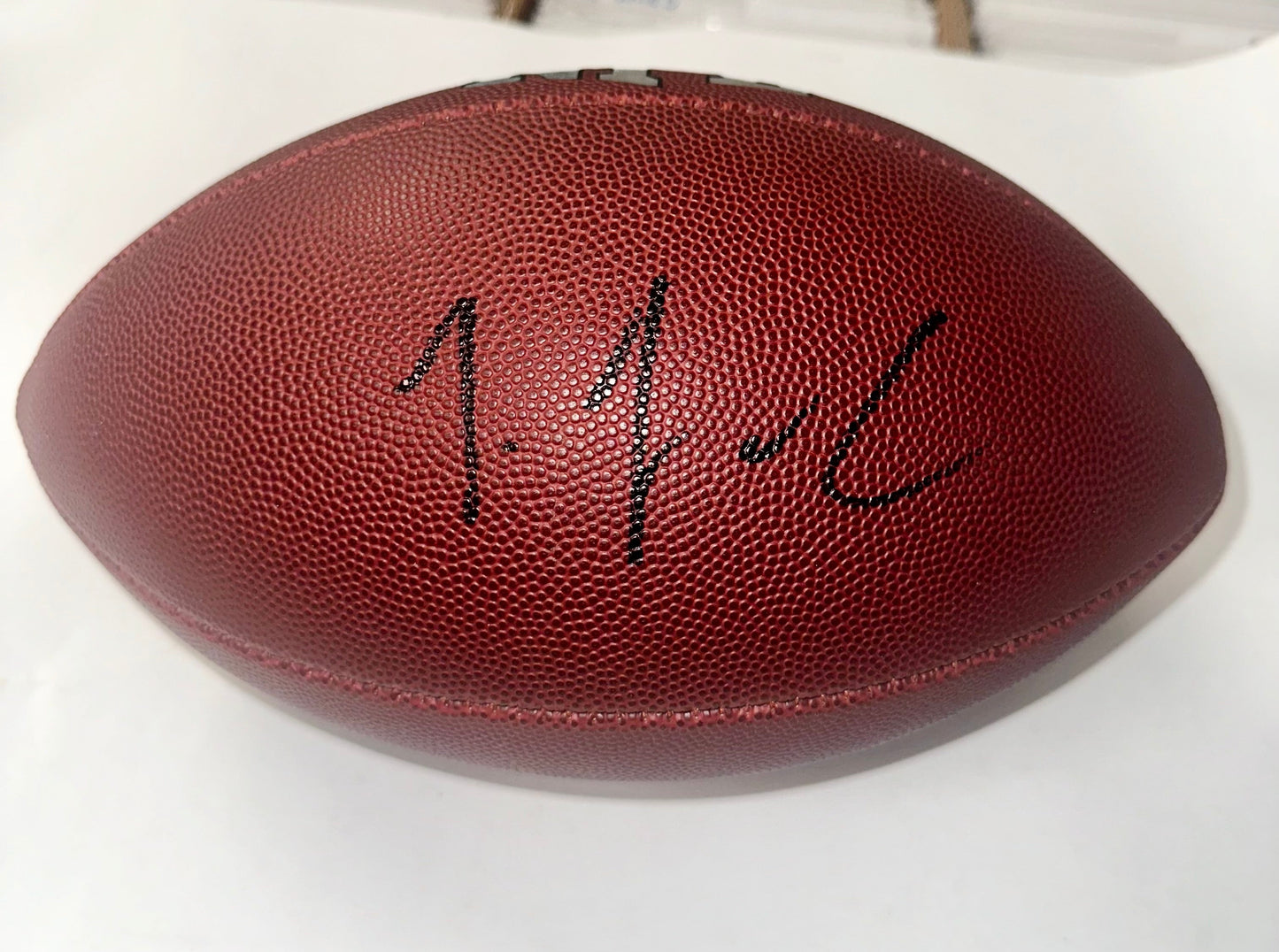 Troy Fautanu Signed NFL Pittsburgh Steelers Football With PSA COA 1st Draft Pick 2024