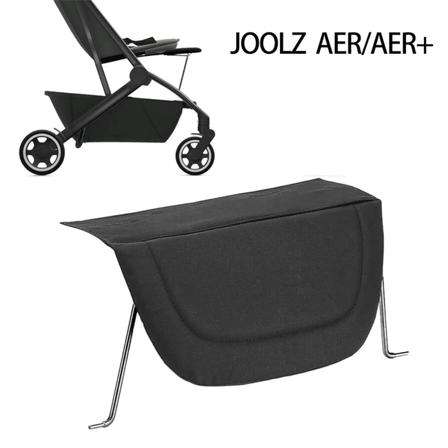 The stroller's leg rest provides additional leg support and can be easily adjusted and folded away for Joolz AER+/AER strollers
