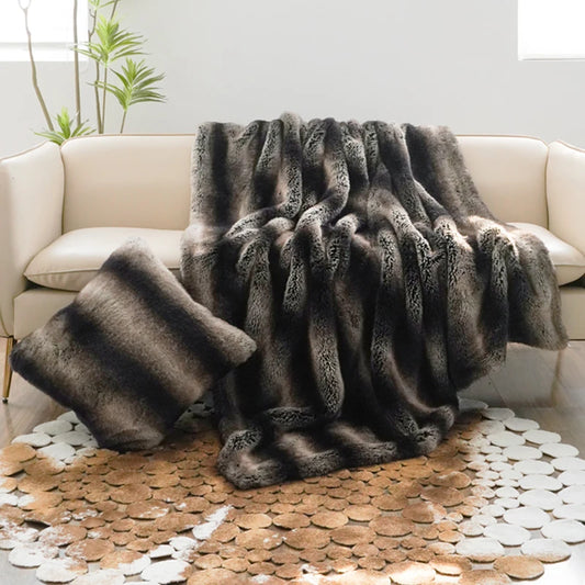 Fur Fury Deluxe Faux Fur Throw Blanket — Ultimate Softness Meets Hardcore Rock Vibes - Premium blanket from dsers - Just $161.99! Shop now at Lizard Vigilante
