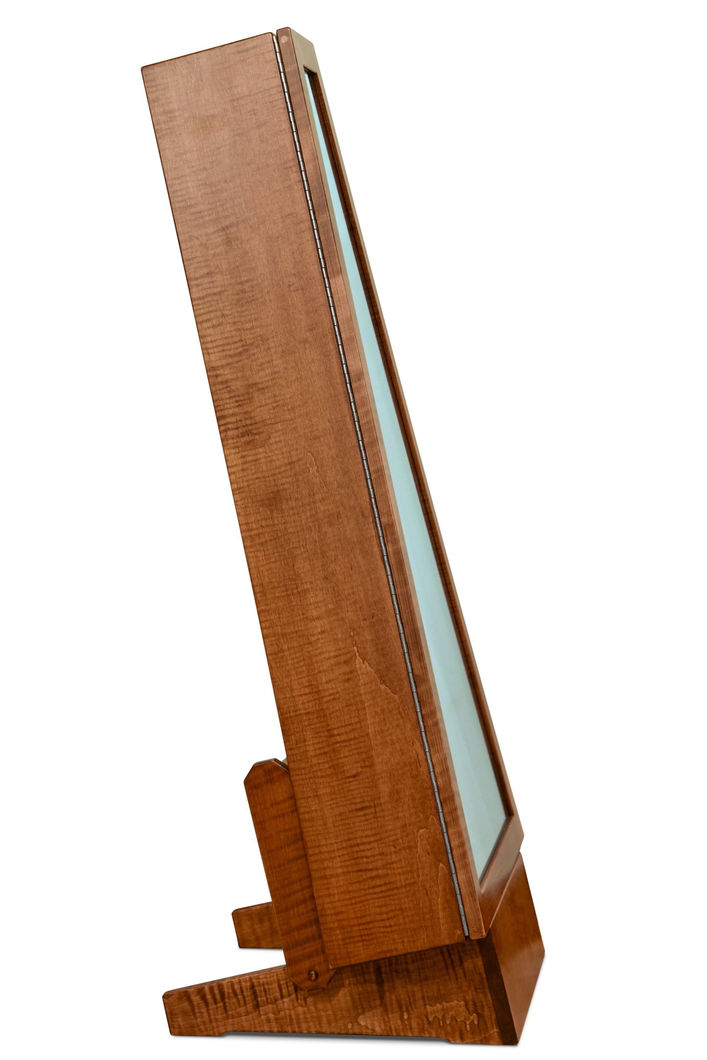 ClimaStand Triangle Humidor with Base - Flamed Maple with Boston Stain