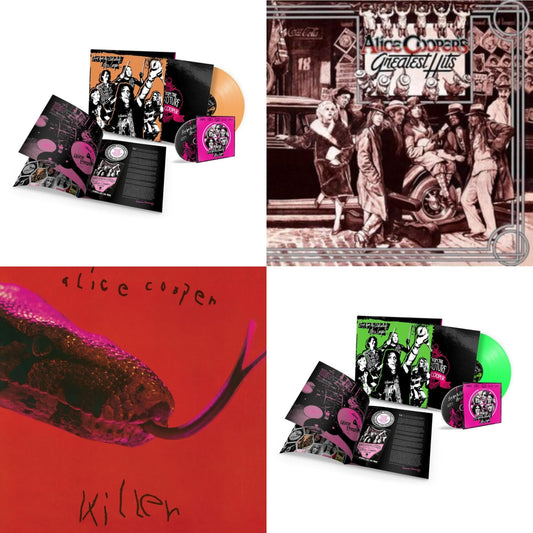 Live From The Astroturf (Glow-In-The-Dark LP Vinyl/DVD) & Live From The Astroturf (Apricoot LP Vinyl/DVD) & Killer (Expanded & Remastered/3LP) & Alice Cooper's Greatest Hits (180G/Limited Anniversary Edition)