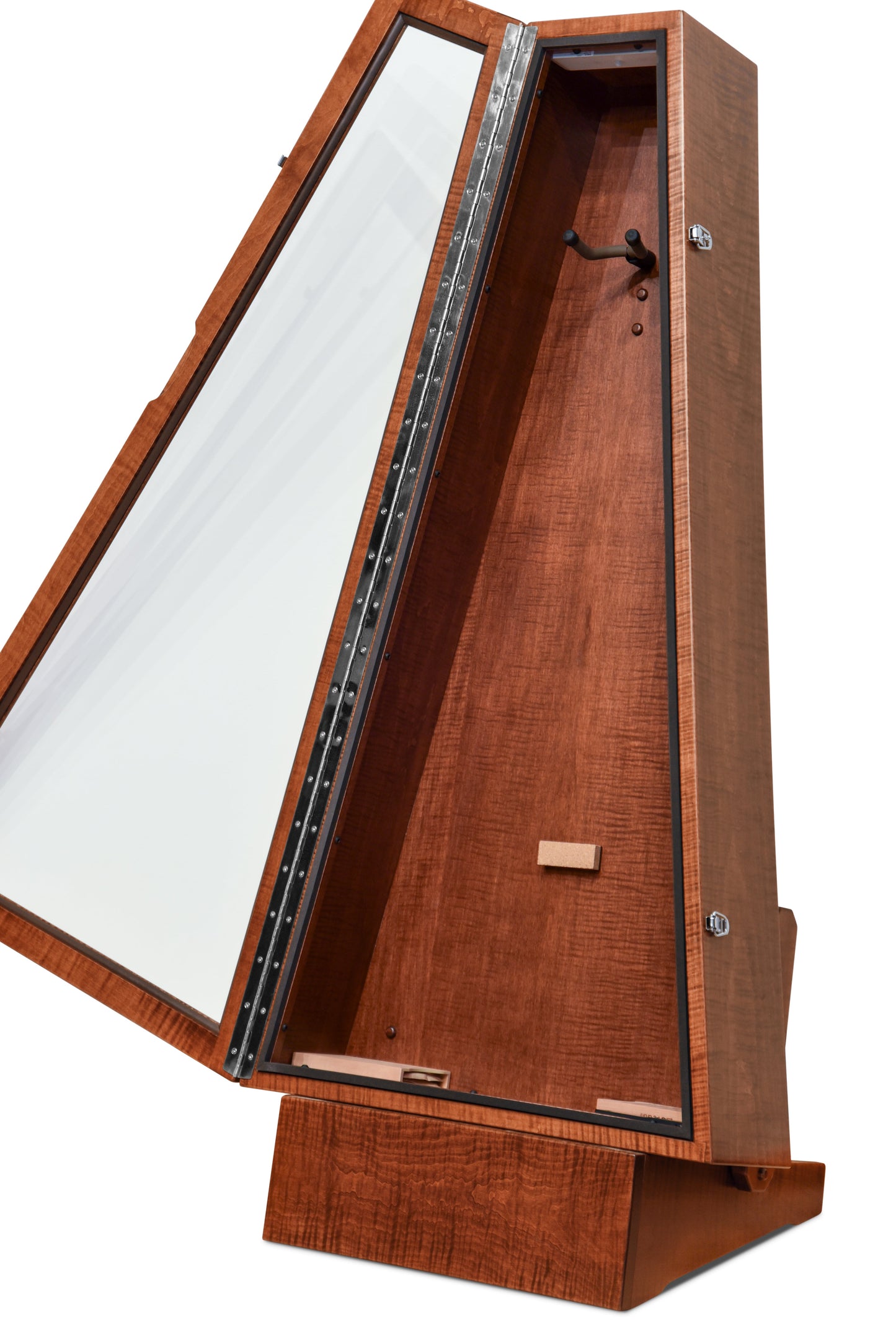 ClimaStand Triangle Humidor with Base - Flame maple with Acres Stain