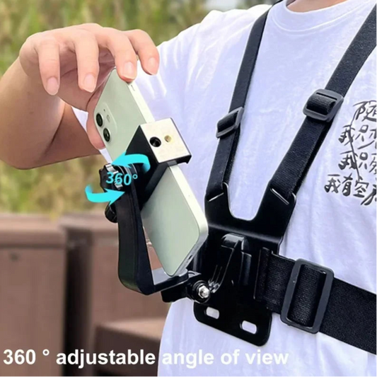 ACTIONVUE™ 5-in-1 Chest Mount Phone Harness – First-Person POV Strap Kit for Epic Hands-Free Filming - Premium phone harness from dsers - Just $22.99! Shop now at Lizard Vigilante