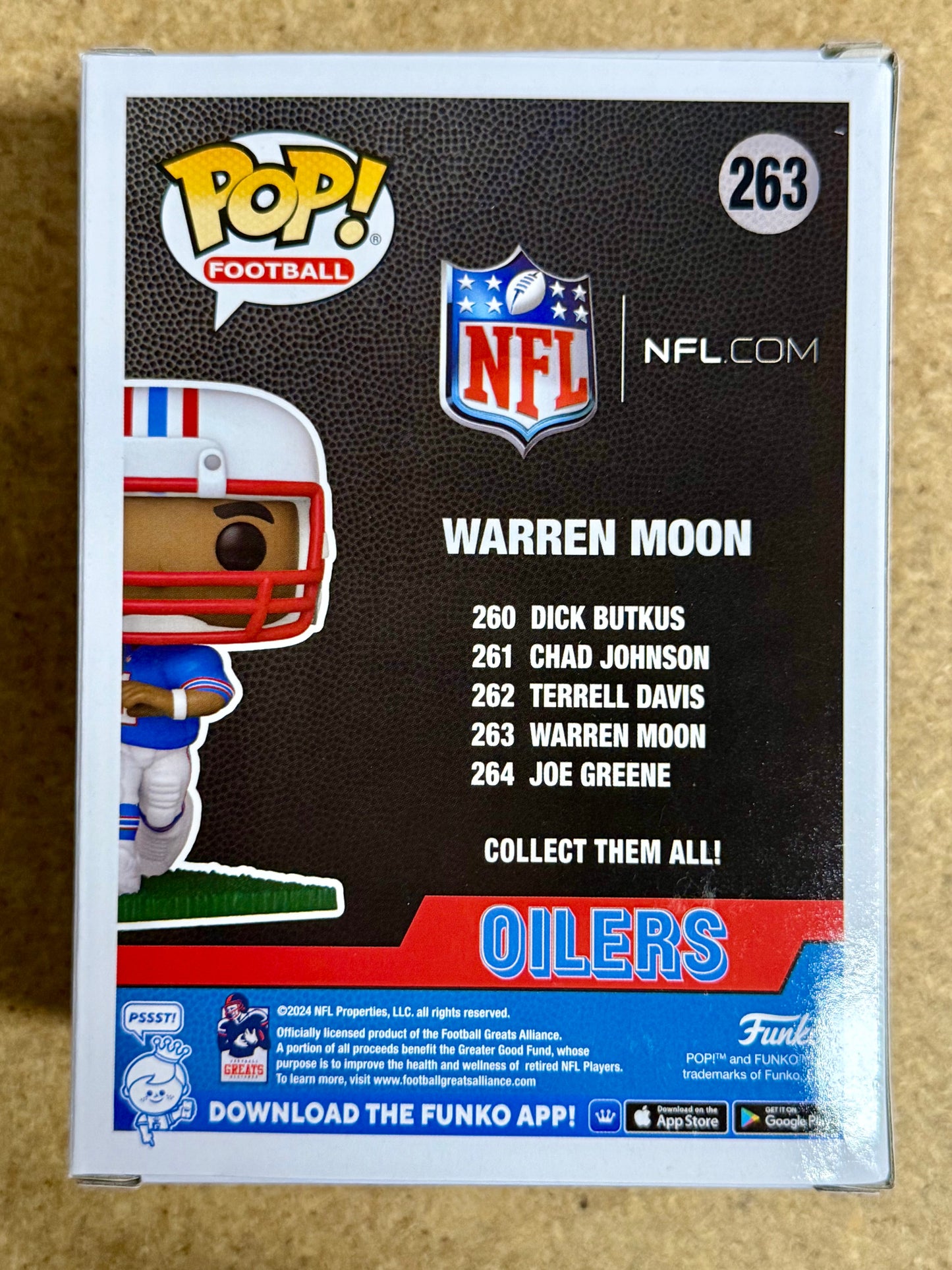 Warren Moon Signed NFL Houston Oilers Funko Pop! #263 With JSA COA