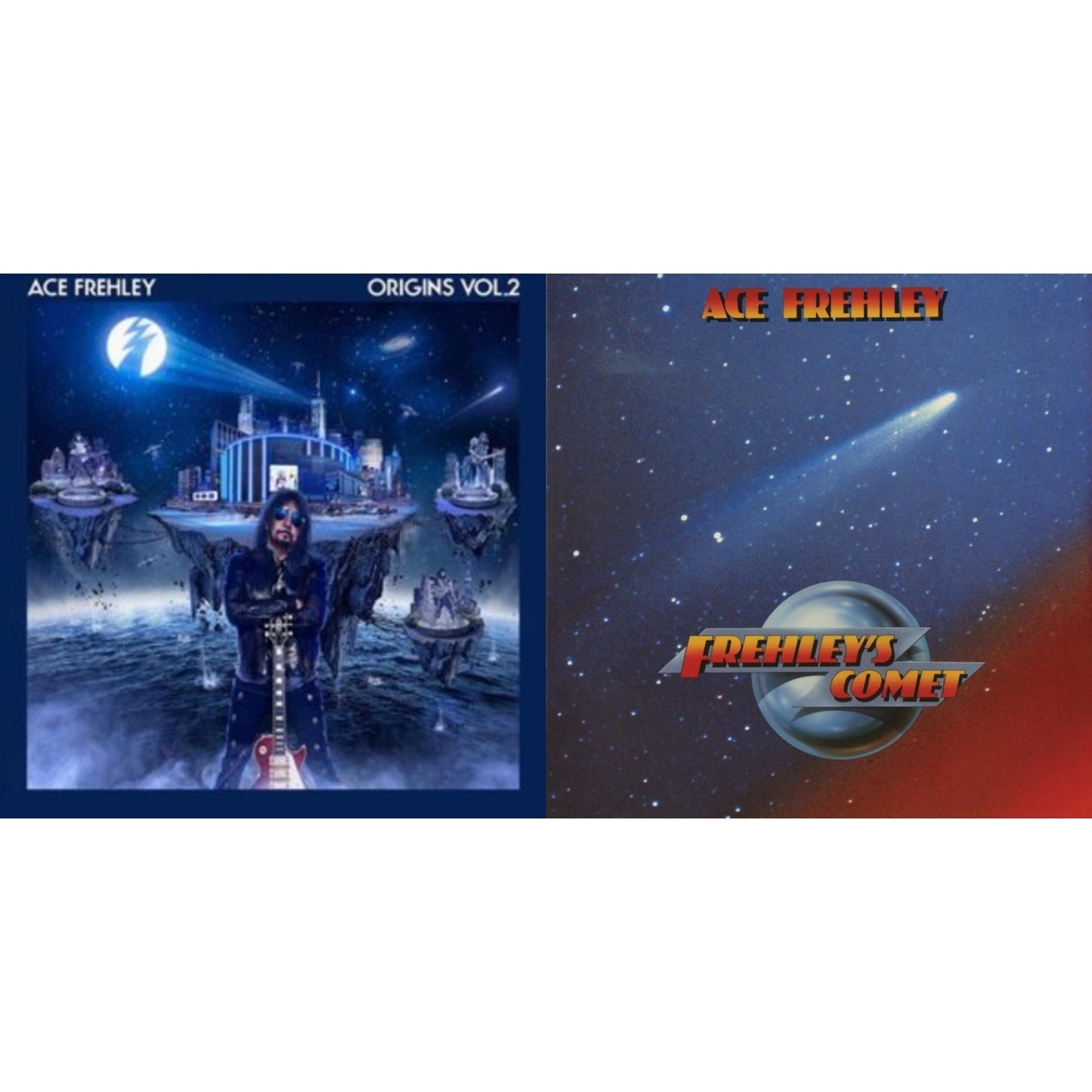 Origins Vol.2 (Blue & White LP Vinyl) & Frehley's Comet (Red & Blue Hand Poured Effect LP Vinyl)