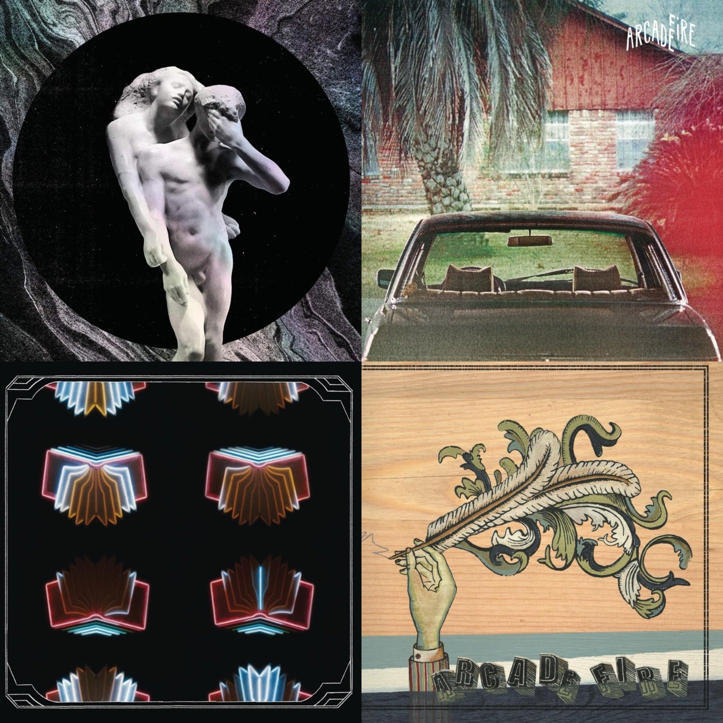 Arcade Fire - Reflektor (2LP/180G) & Funeral (150G/Gatefold) & Neon Bible (2LP/150G/Gatefold) & Suburbs (2LP/150G/Gatefold)