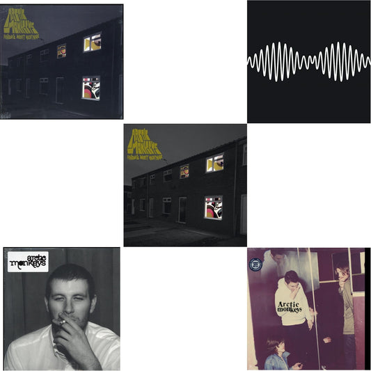 Arctic Monkeys - Favourite Worst Nightmare & Favourite Worst Nightmare (Gatefold) & Whatever People Say I Am That's What I Am Not & Humbug (Dl Card) & Am (Dl Card) - LP Vinyl Bundle
