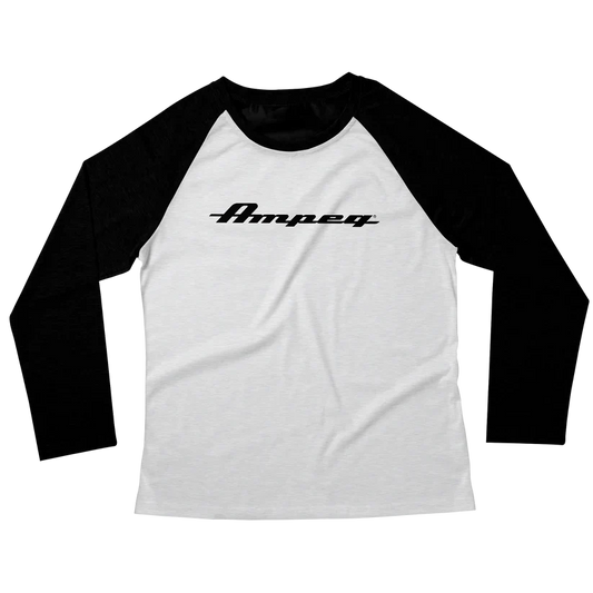 Ampeg Tri-Blend 3/4 Sleeve Raglan x White