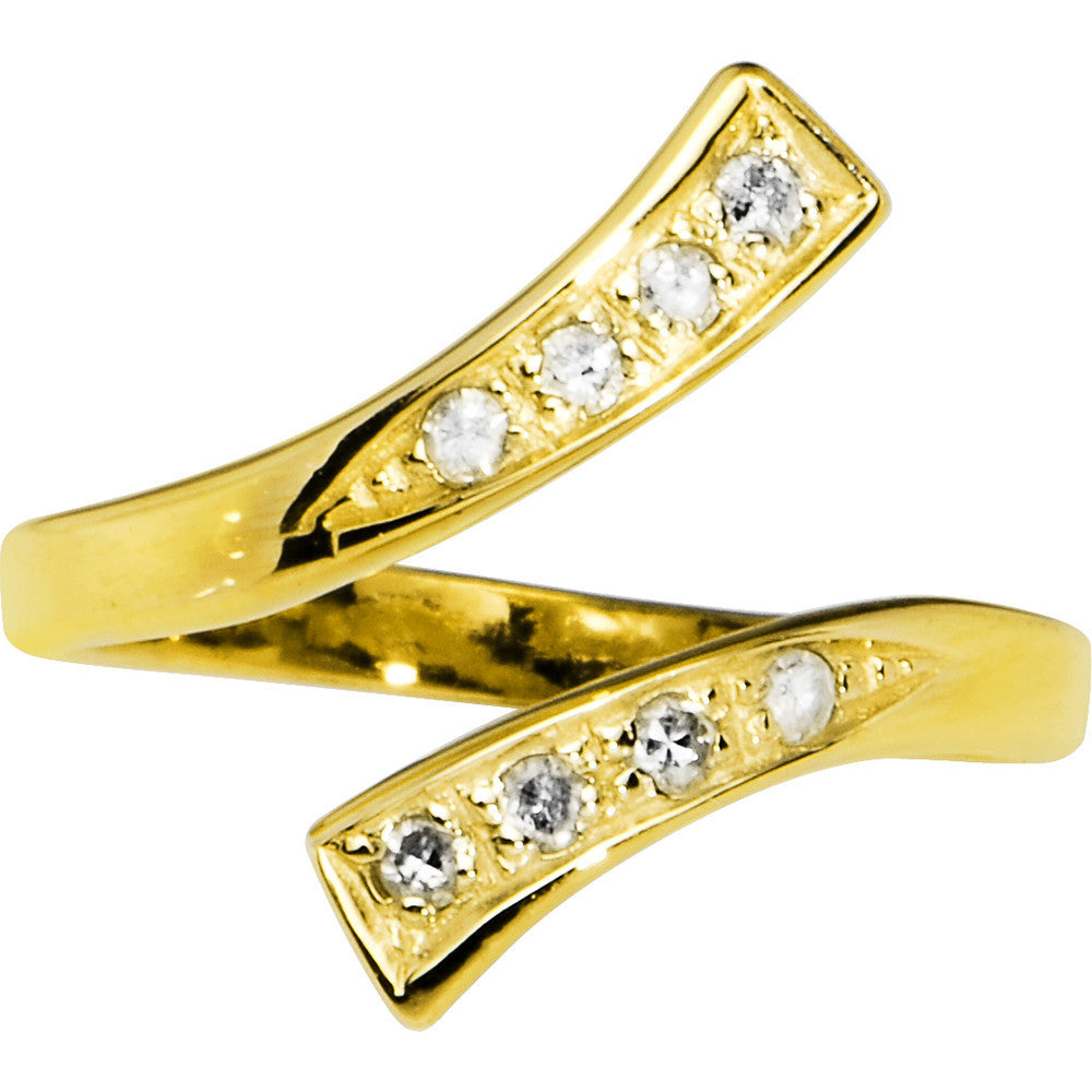 10k Yellow Gold Cubic Zirconia Classic Toe Ring