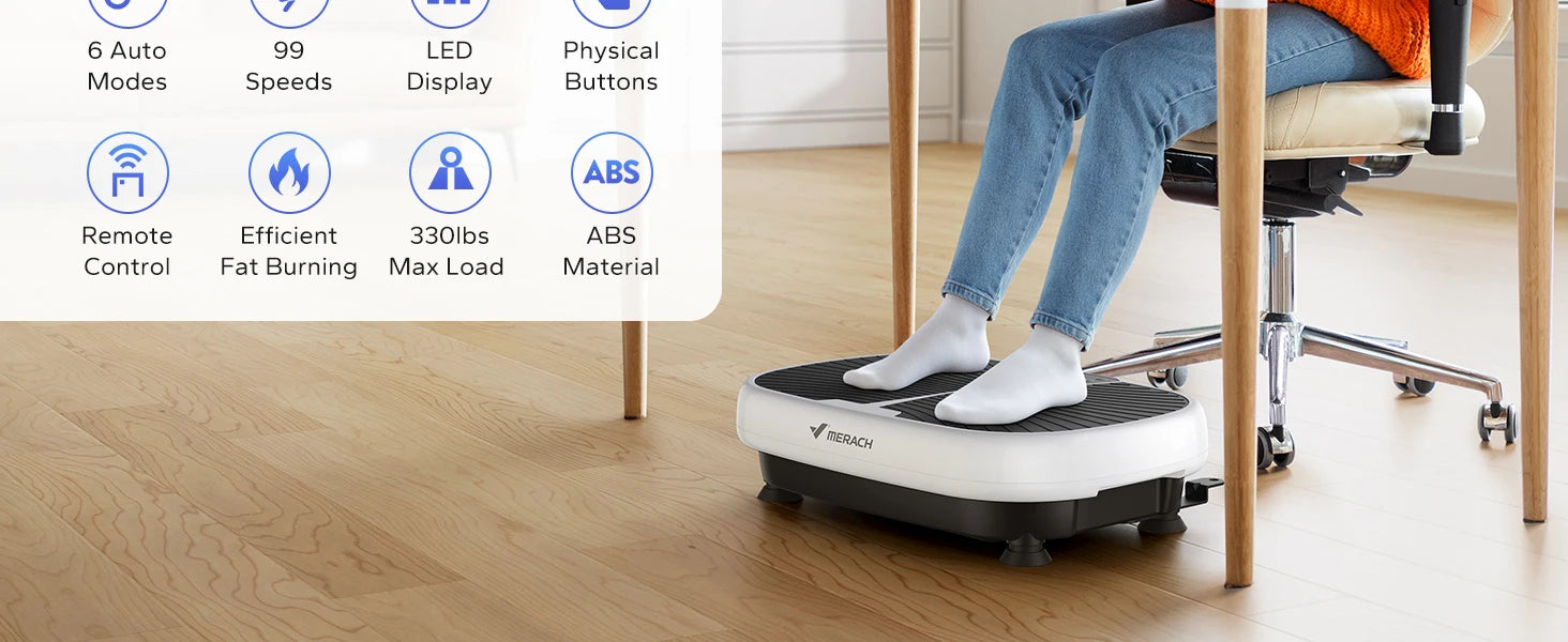 MERACH EMS Vibration Plate Beast — Crush Fat, Pain & Sleep Like a Rockstar with 99 Speeds & Muscle-Blasting EMS Power - Premium vibration exercise machine from dsers - Just $164.99! Shop now at Lizard Vigilante