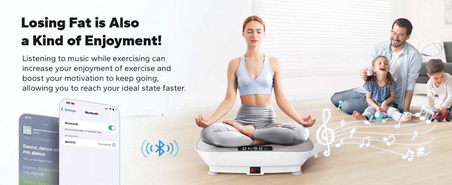 MERACH ShockWave Power Plate – Whole Body 10-Speed Fitness Vibration Machine for Extreme Fat Burn & Muscle Revival