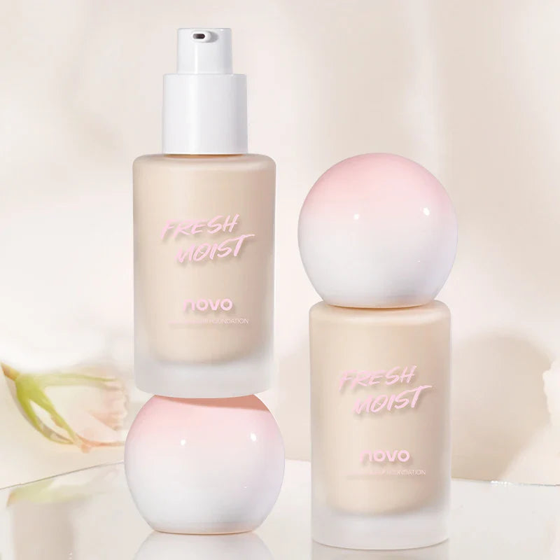 2-color Liquid Foundation BB Cream - Matte Cream, Long-lasting 24-hour Coverage Waterproof, Sodium Hyaluronate and Vitamin E