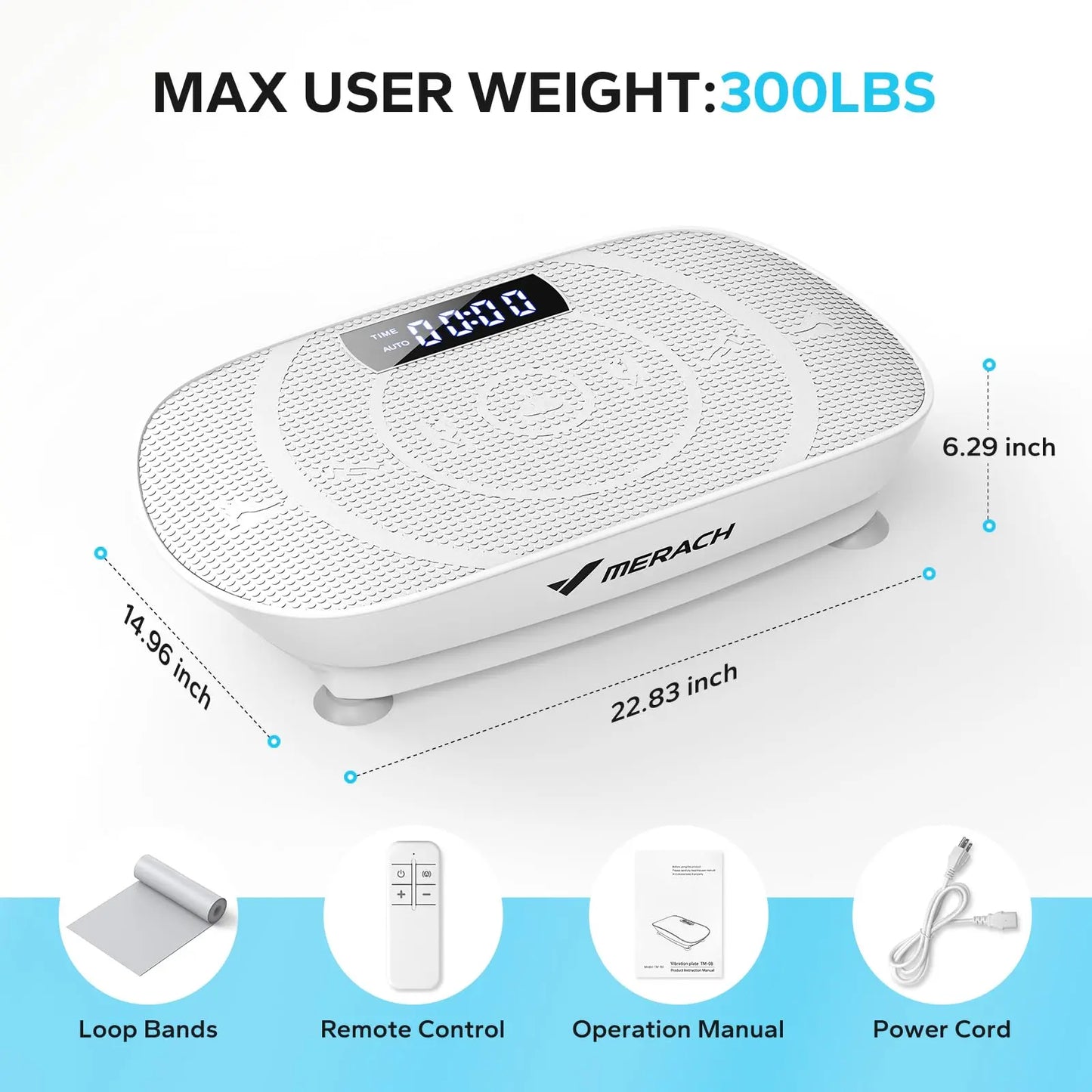 MERACH ShockWave Power Plate – Whole Body 10-Speed Fitness Vibration Machine for Extreme Fat Burn & Muscle Revival