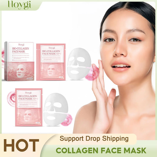 Bio-Collagen Real Deep Mask Hydrolyzed Collagen Soluble Rejuvenation Pore Shrinking  Brightening Refresh Moisturizing Sheet Mask