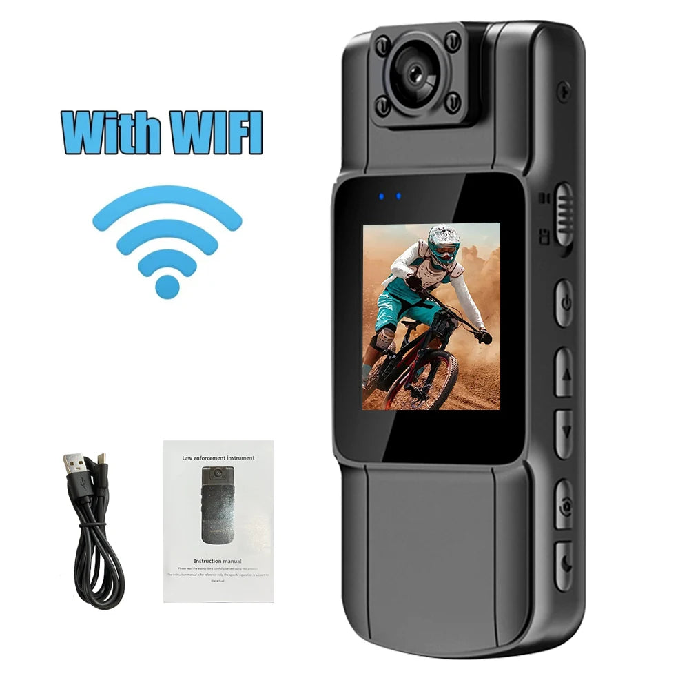 4K 1080P HD WiFi Mini Camera with Infrared Night Vision – Handheld Portable Camera with 180° Rotating Lens, Smart Car Recorder & Law Enforcement Device - Premium camera from Lizard Vigilante - Just $21.99! Shop now at Lizard Vigilante